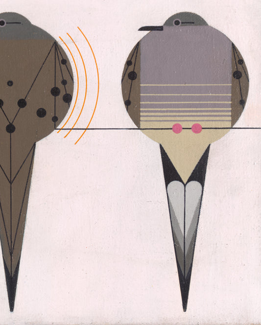 Charley Harper: Lovey Dovey Bookmark_Front_Flat