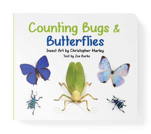 Counting Bugs & Butterflies: Insect Art by Christopher Marley Board Book_Front_3D