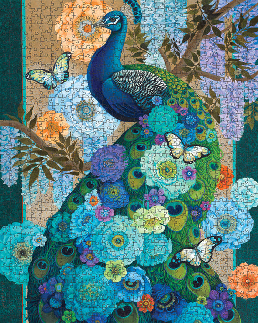 David Galchutt: Floral Peacock 1000-Piece Jigsaw Puzzle_Primary