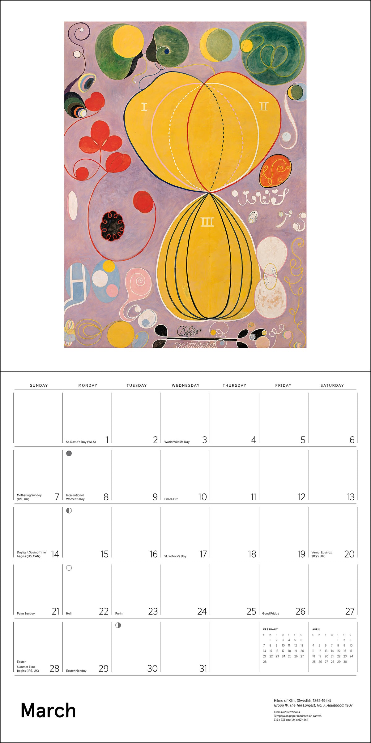 Hilma af Klint: Original Abstraction 2027 Wall Calendar_Interior_3