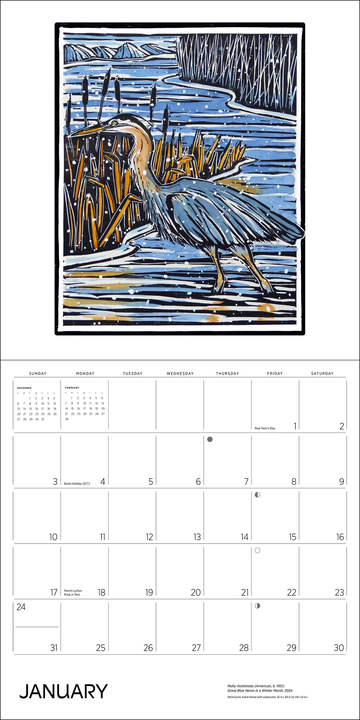 Molly Hashimoto: Birds 2027 Wall Calendar_Interior_1