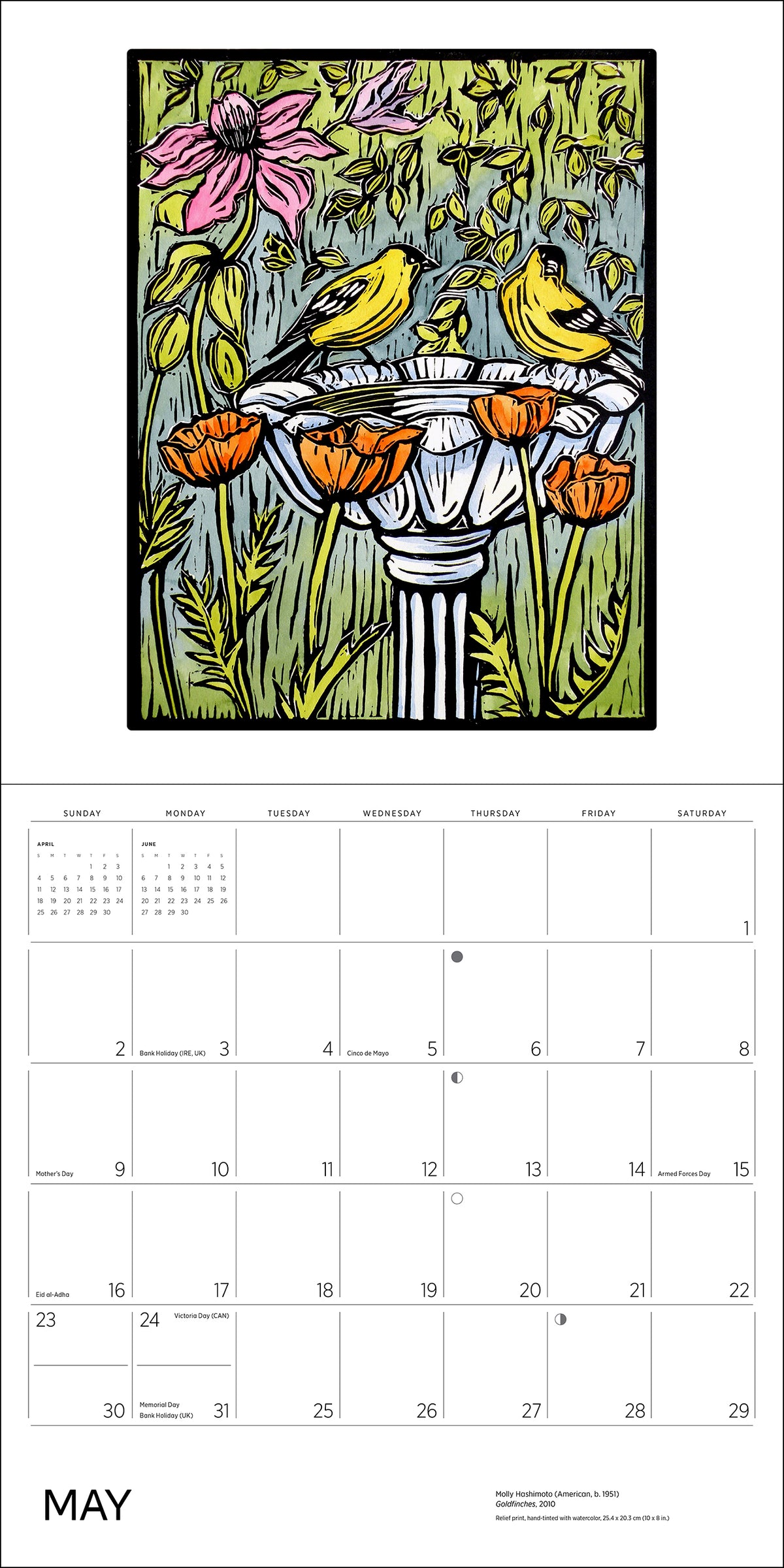 Molly Hashimoto: Birds 2027 Wall Calendar_Interior_5