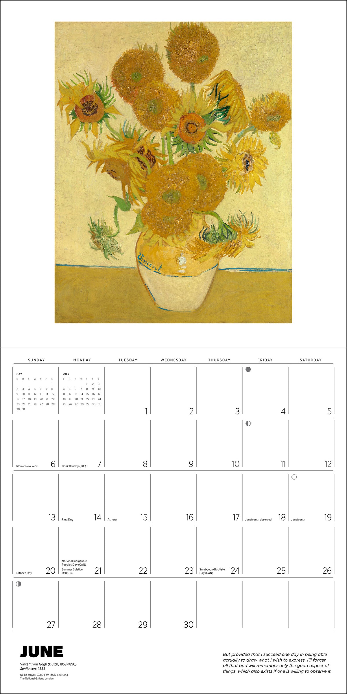Vincent van Gogh 2027 Wall Calendar_Interior_5
