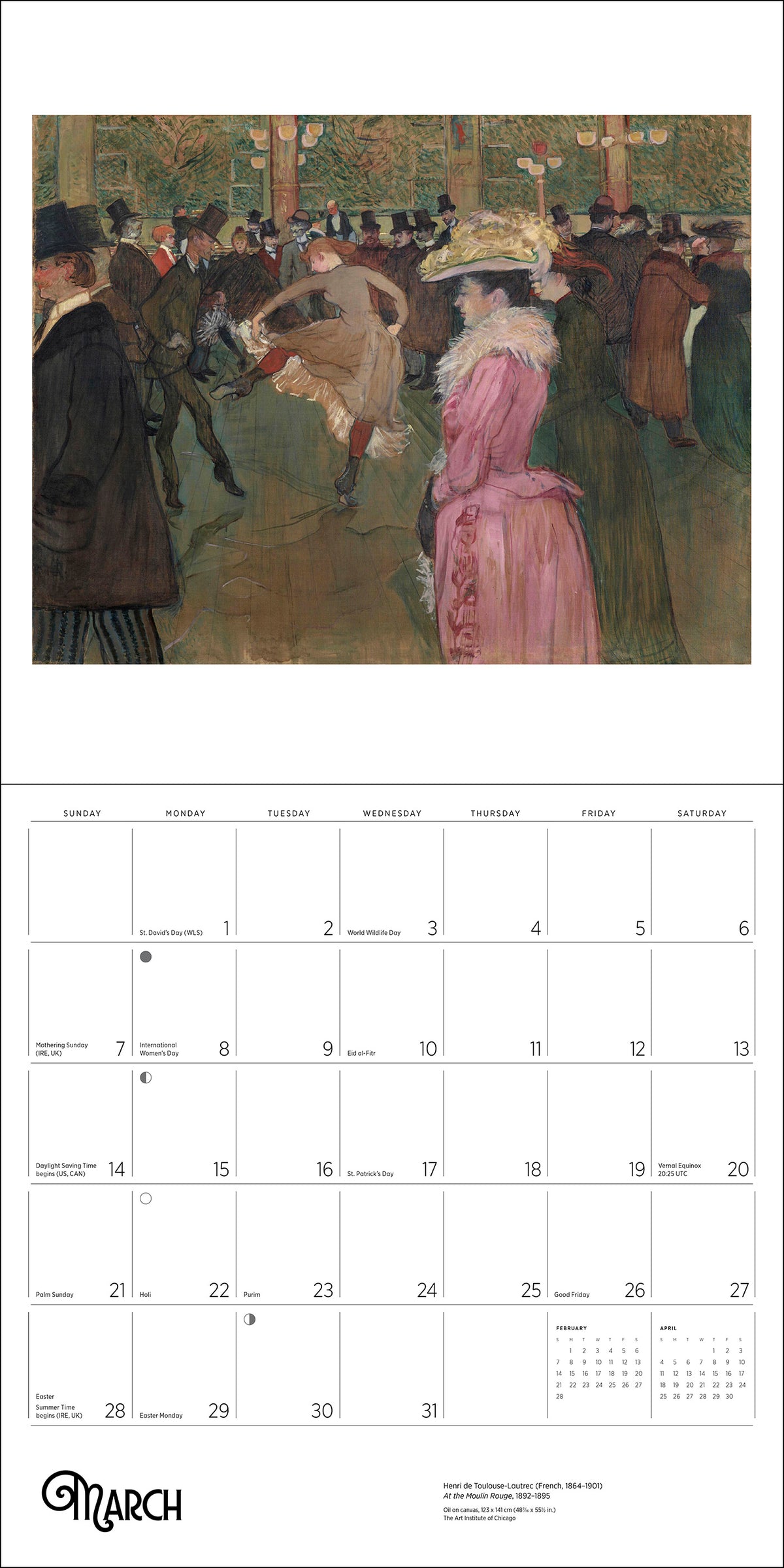 Henri de Toulouse-Lautrec 2027 Wall Calendar_Interior_3