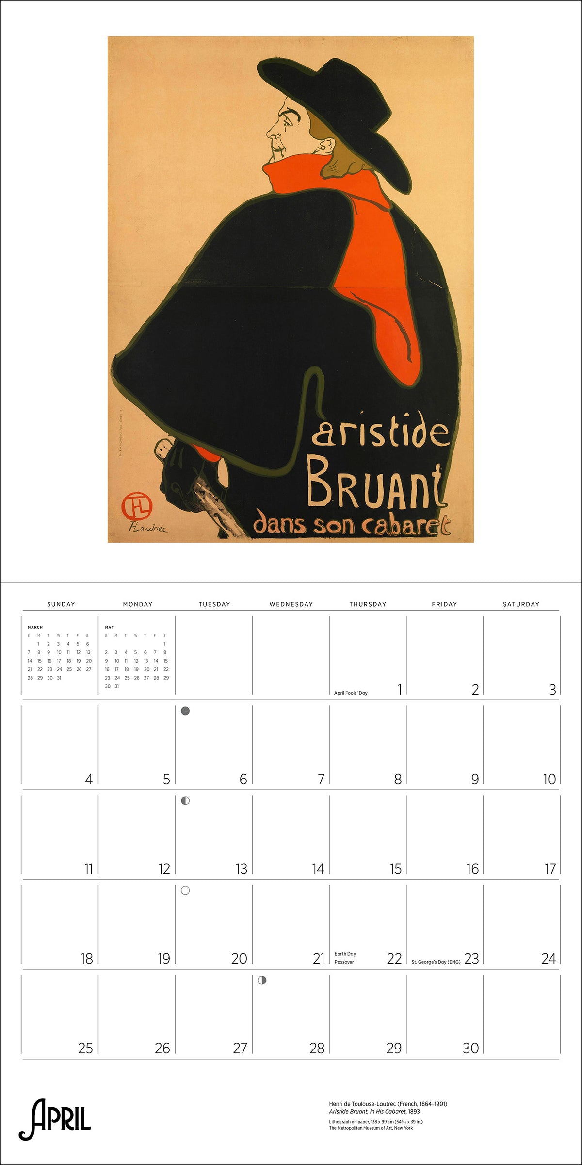 Henri de Toulouse-Lautrec 2027 Wall Calendar_Interior_4