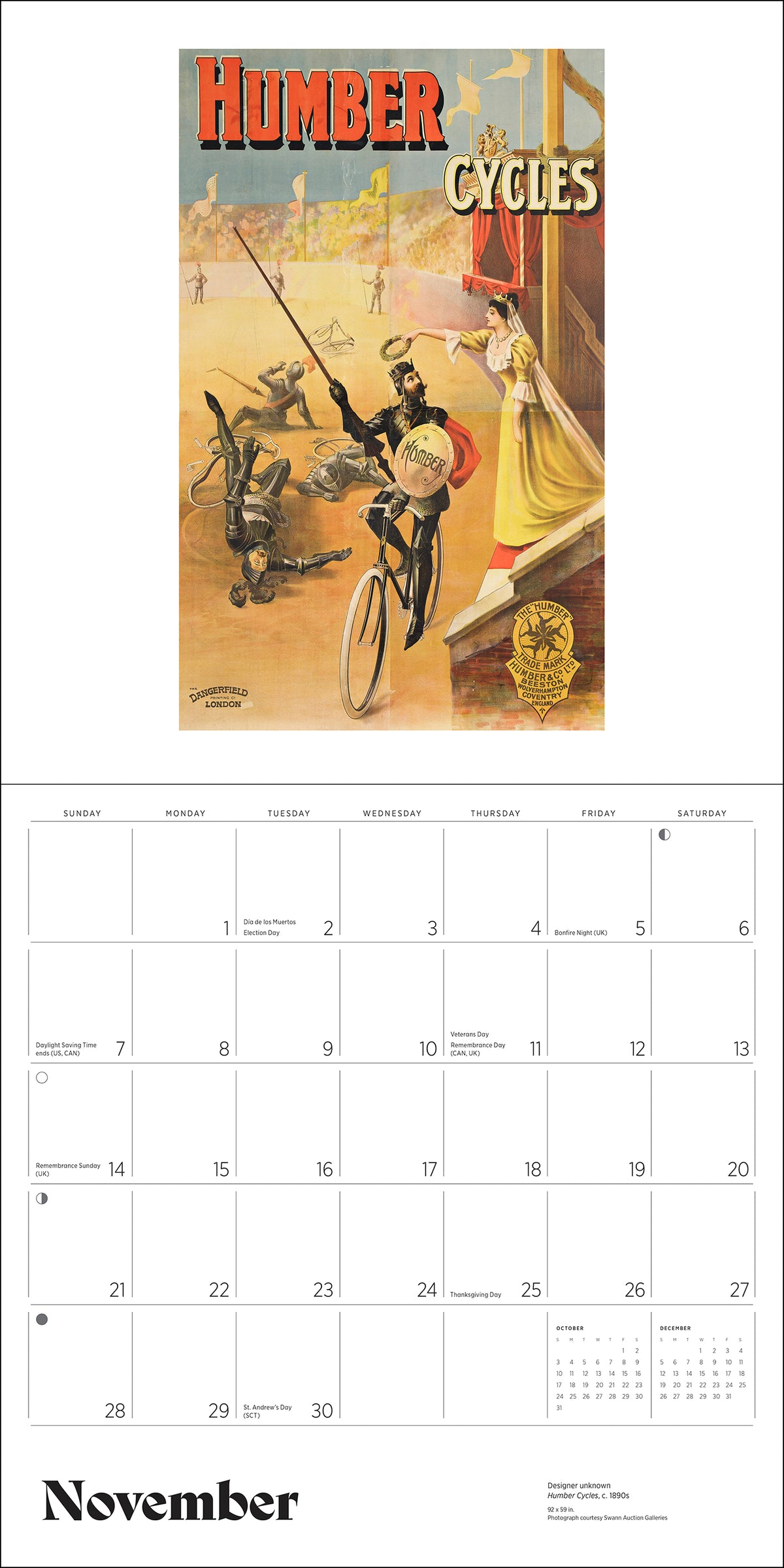 Bicycles: Vintage Posters 2027 Wall Calendar_Interior_4