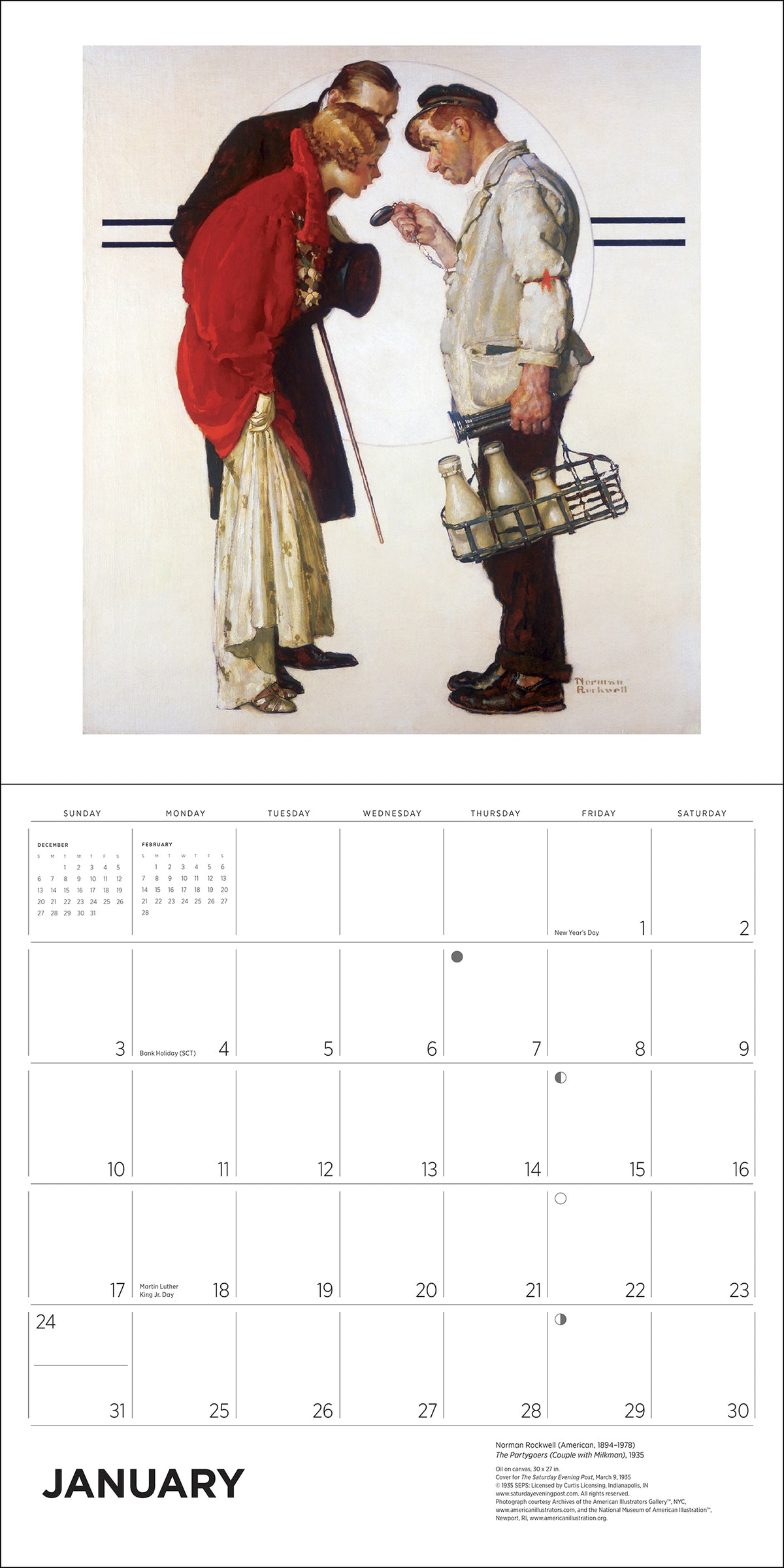 Norman Rockwell: The Saturday Evening Post 2027 Wall Calendar_Interior_1