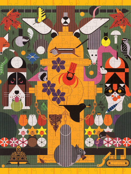 Charley Harper: Biodiversity in the Burbs 300-piece Jigsaw Puzzle_Primary