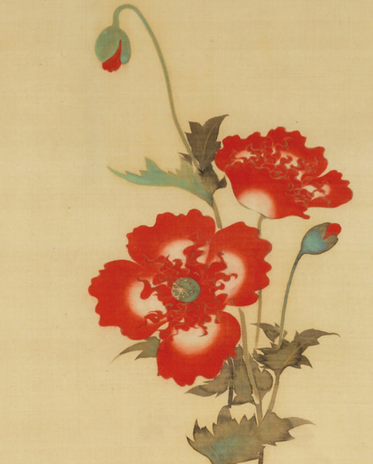 Sakai Hōitsu: Poppies and Morning Glories Bookmark_Front_Flat