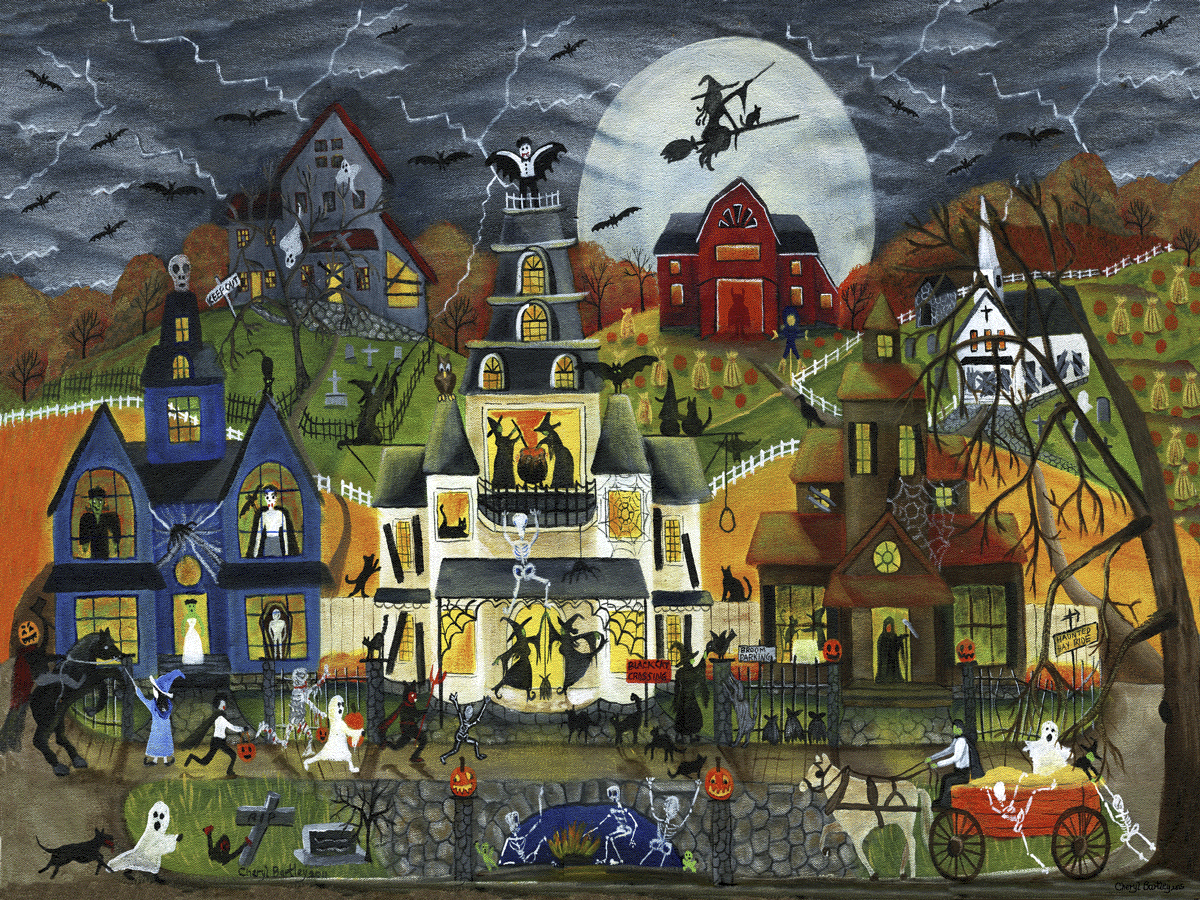 Cheryl Bartley: Spooky Street 1000-Piece Jigsaw Puzzle
