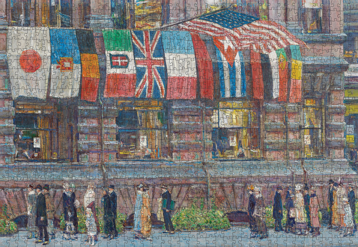 Childe Hassam: Allied Flags 1000-Piece Jigsaw Puzzle_Zoom