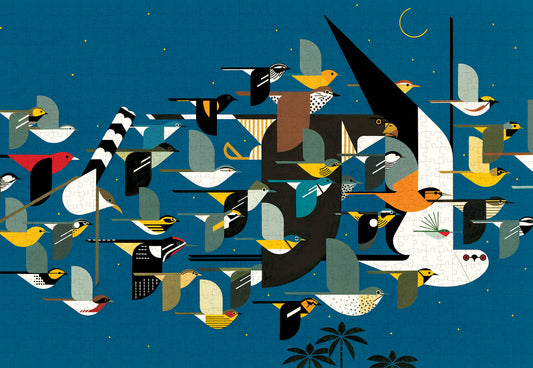 Charley Harper: Mystery of the Missing Migrants 1000-piece Jigsaw Puzzle_Primary