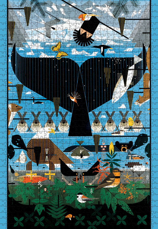 Charley Harper: Glacier Bay, Alaska 1000-piece Jigsaw Puzzle_Primary