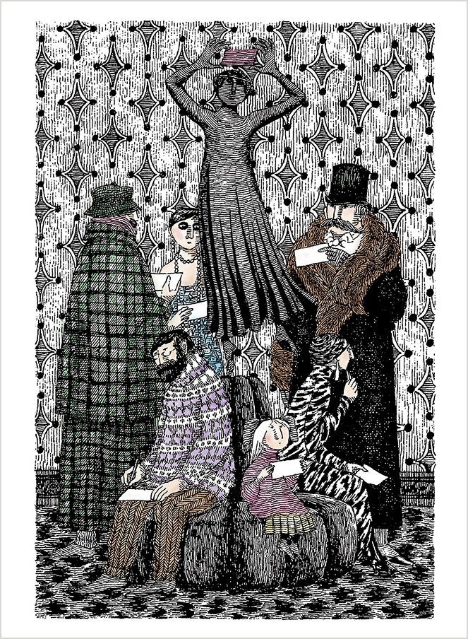 Edward Gorey: Mysterious Messages, Cryptic Cards, Coded Conundrums, Anonymous Notes Book of Postcards_Interior_4