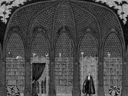 Edward Gorey: Dracula in Dr. Seward's Library 500-piece Jigsaw Puzzle_Primary