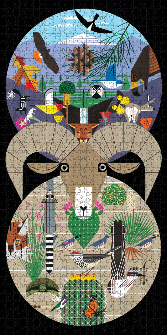 Charley Harper: The California Desert Mountains 1000-Piece Jigsaw Puzzle_Primary