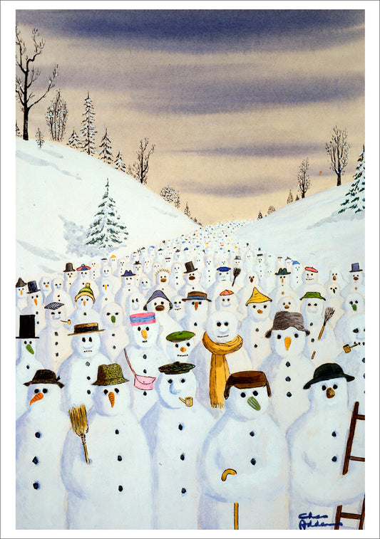 Charles Addams: Snowman March Holiday Cards_Primary