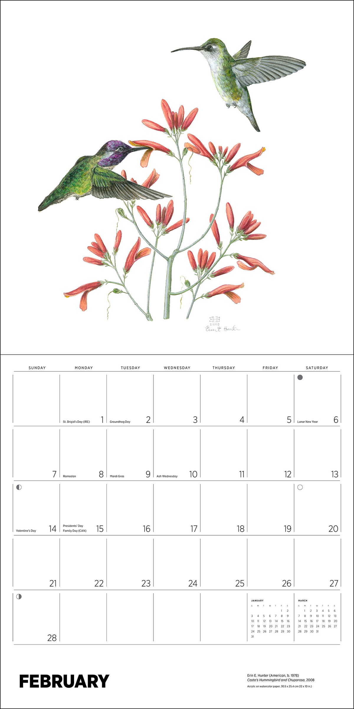 Erin E. Hunter: Pollinators 2027 Wall Calendar_Interior_2