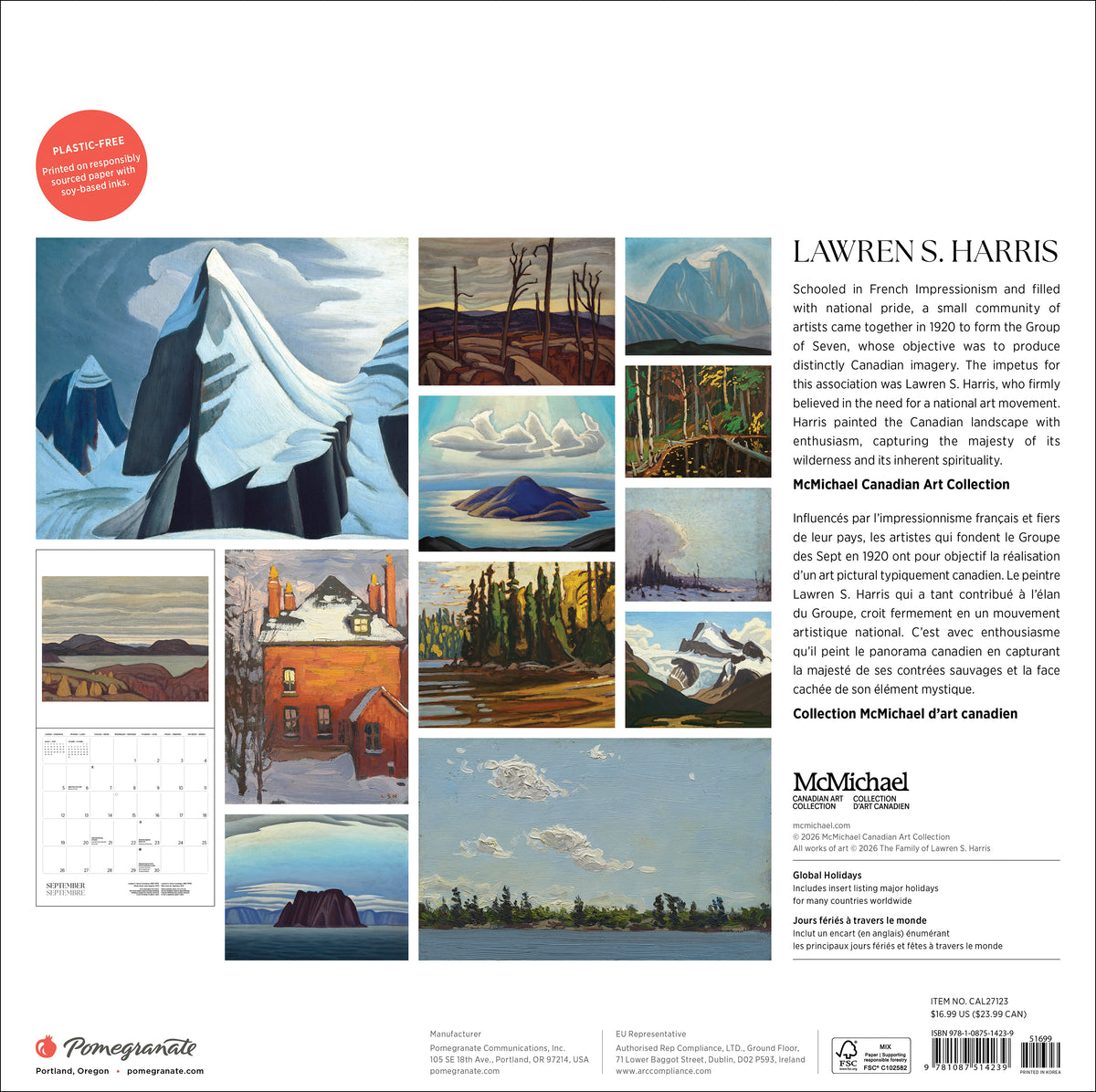 Lawren S. Harris 2027 Wall Calendar_Back_Multipiece