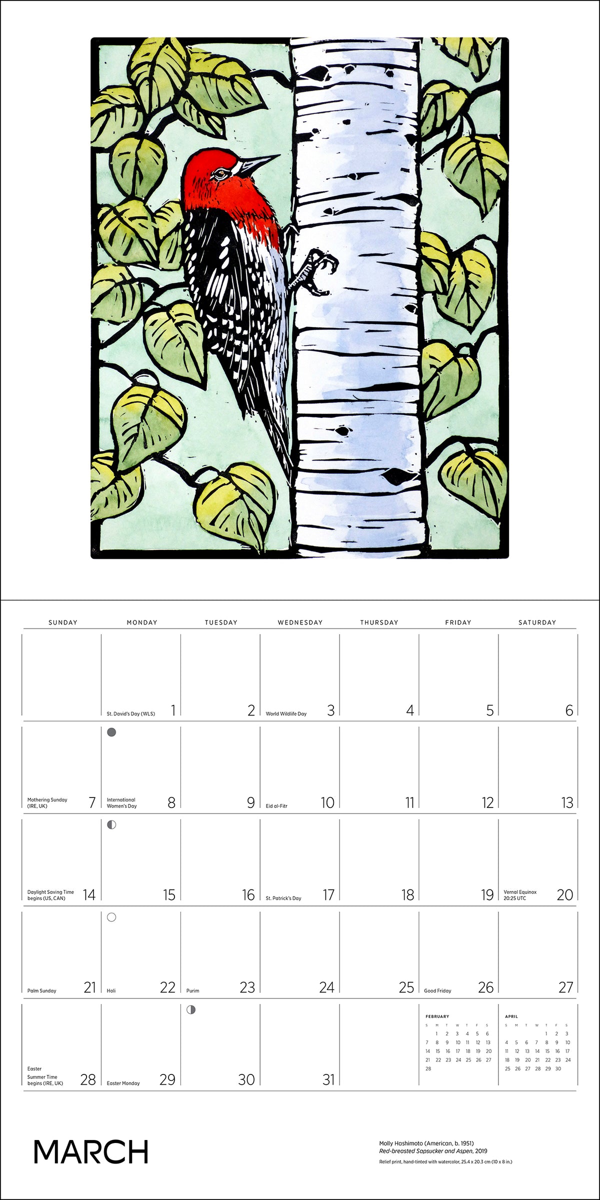 Molly Hashimoto: Birds 2027 Wall Calendar_Interior_3