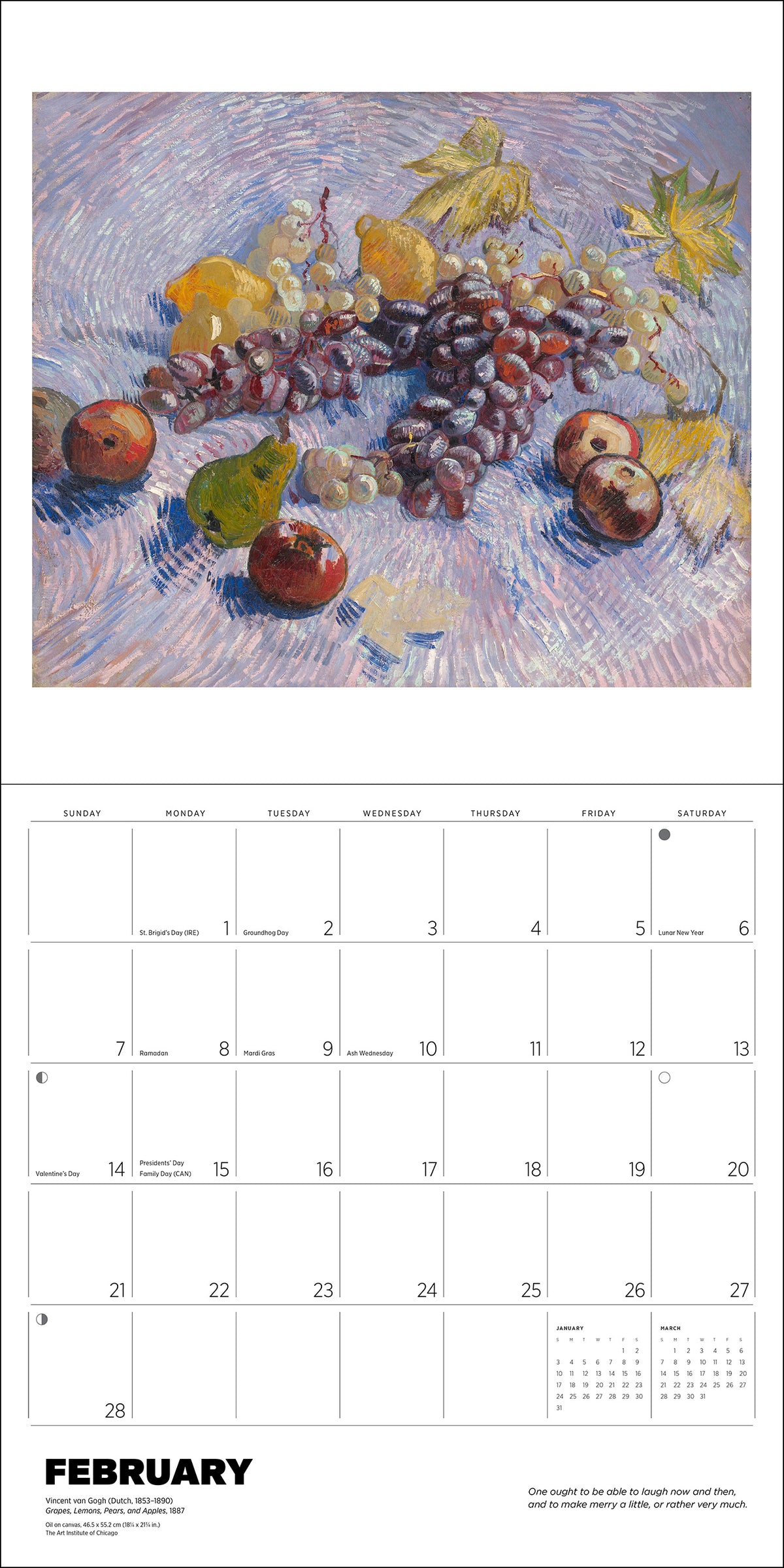 Vincent van Gogh 2027 Wall Calendar_Interior_1