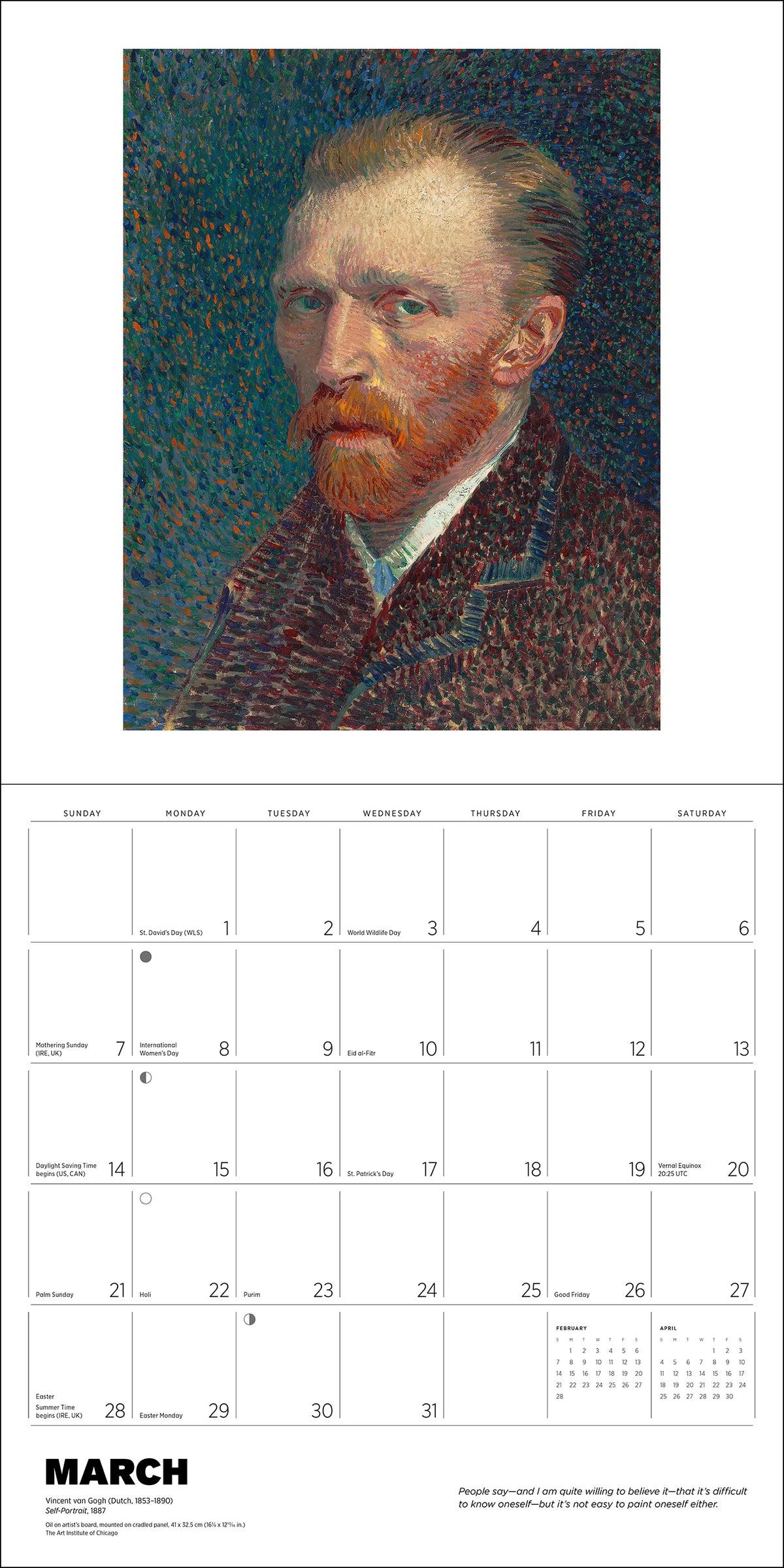 Vincent van Gogh 2027 Wall Calendar_Interior_2