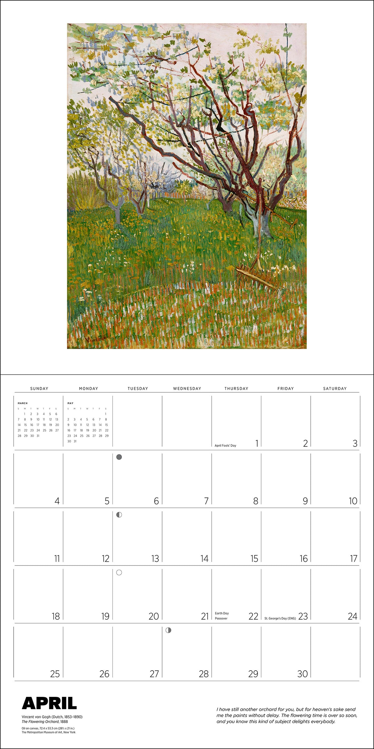Vincent van Gogh 2027 Wall Calendar_Interior_3
