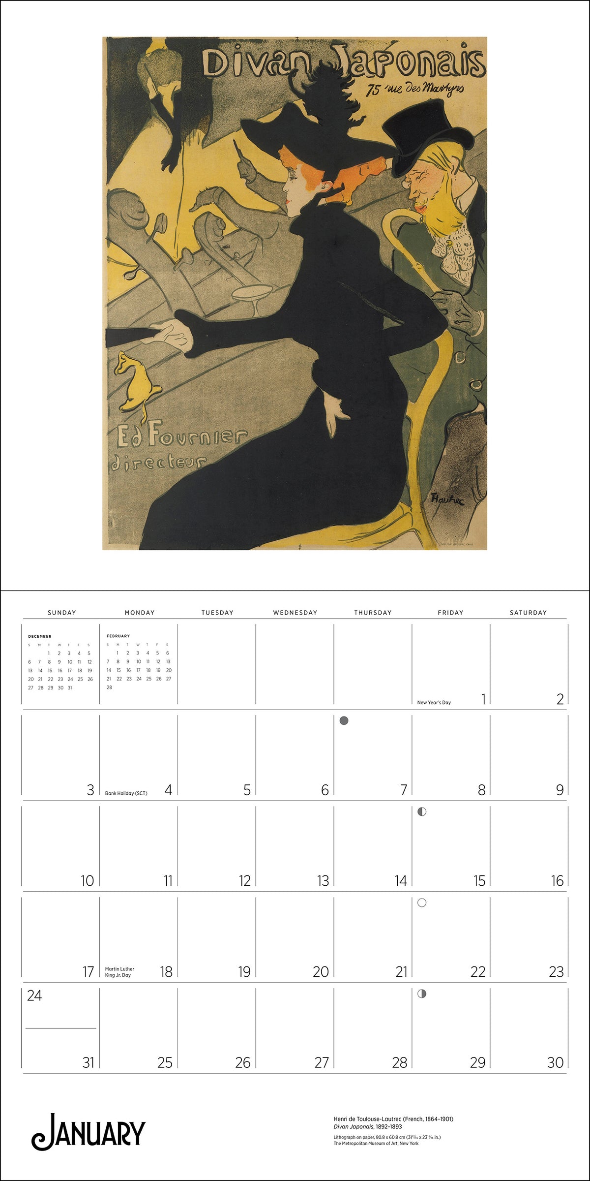 Henri de Toulouse-Lautrec 2027 Wall Calendar_Interior_1
