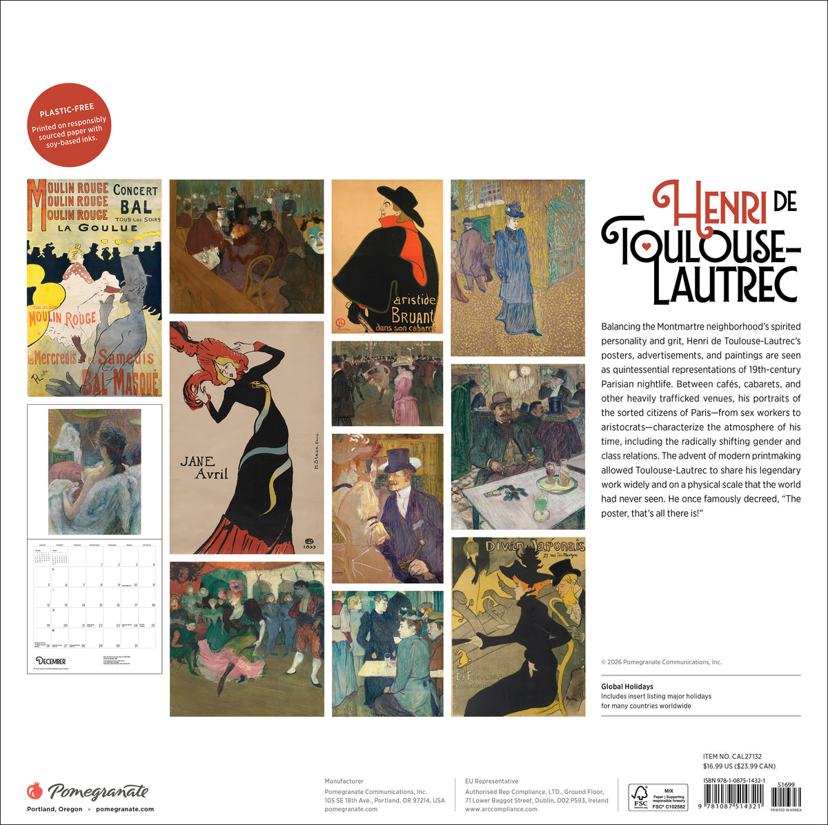 Henri de Toulouse-Lautrec 2027 Wall Calendar_Back_Multipiece