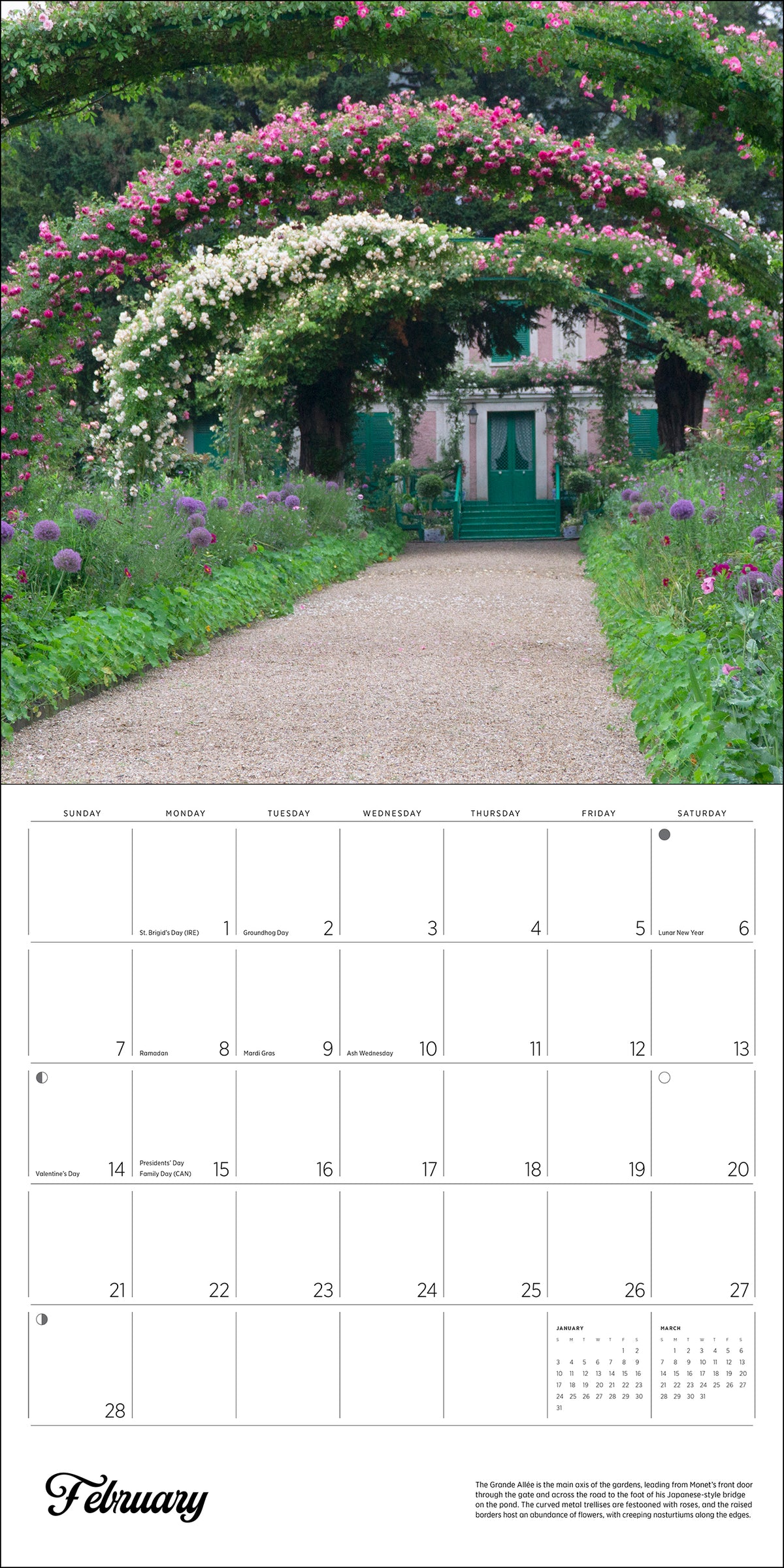 Monet's Passion: The Gardens at Giverny 2027 Wall Calendar_Interior_2