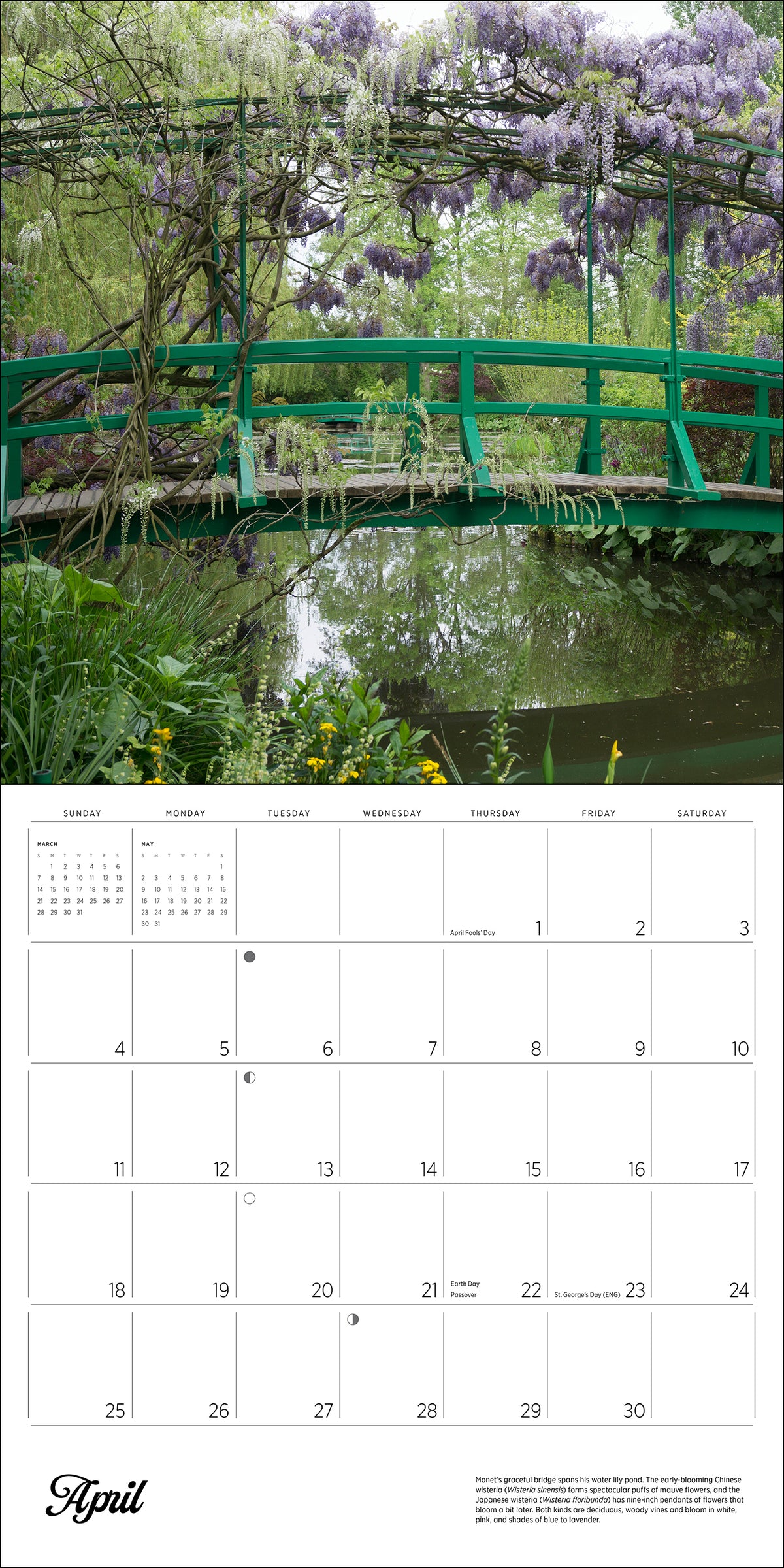Monet's Passion: The Gardens at Giverny 2027 Wall Calendar_Interior_4