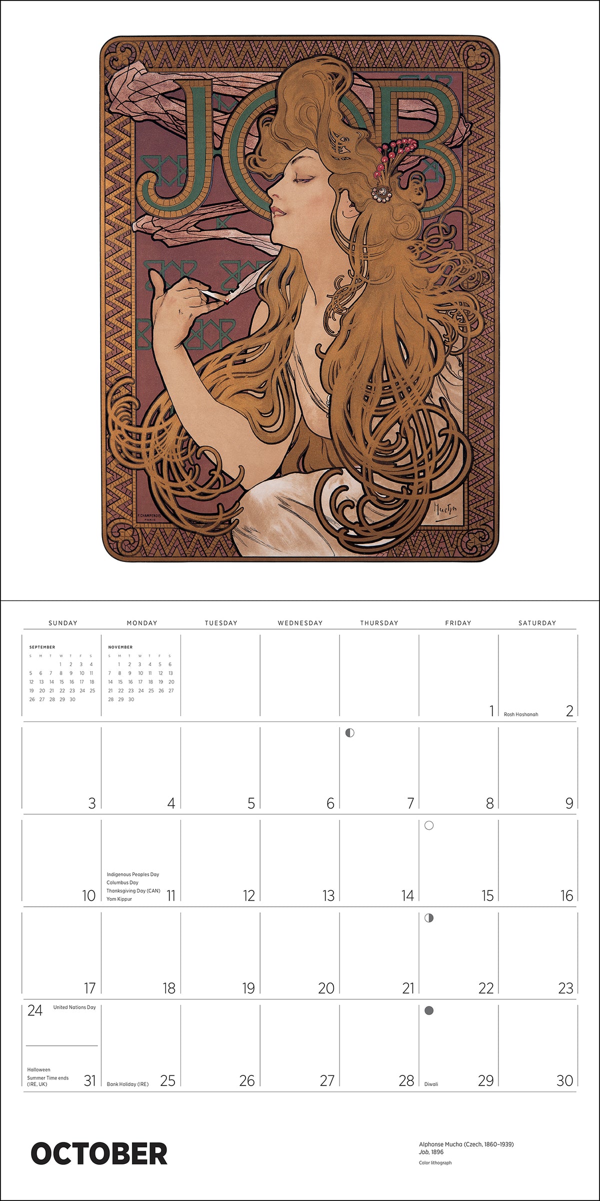 Alphonse Mucha 2027 Wall Calendar_Interior_2