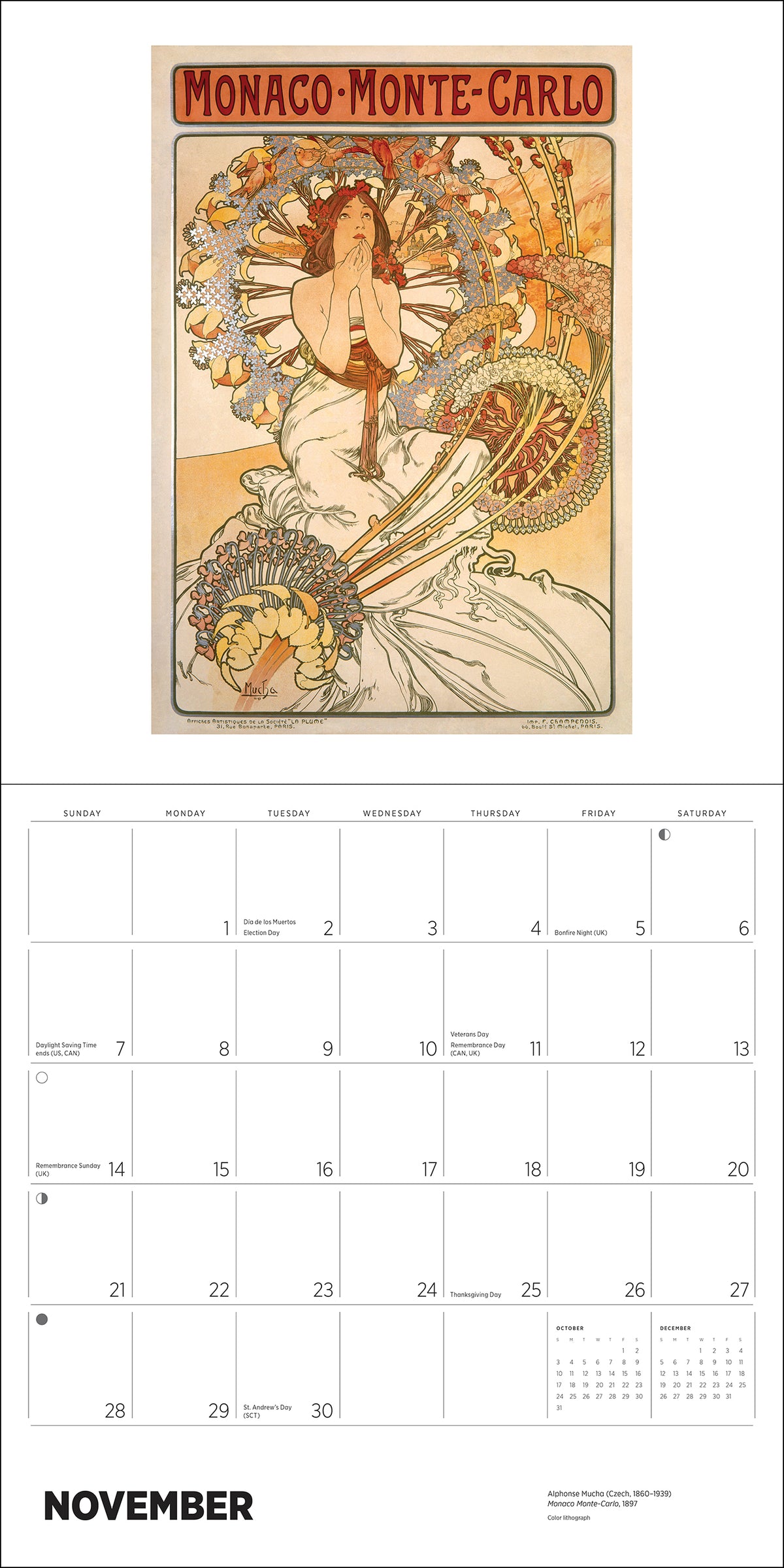 Alphonse Mucha 2027 Wall Calendar_Interior_3