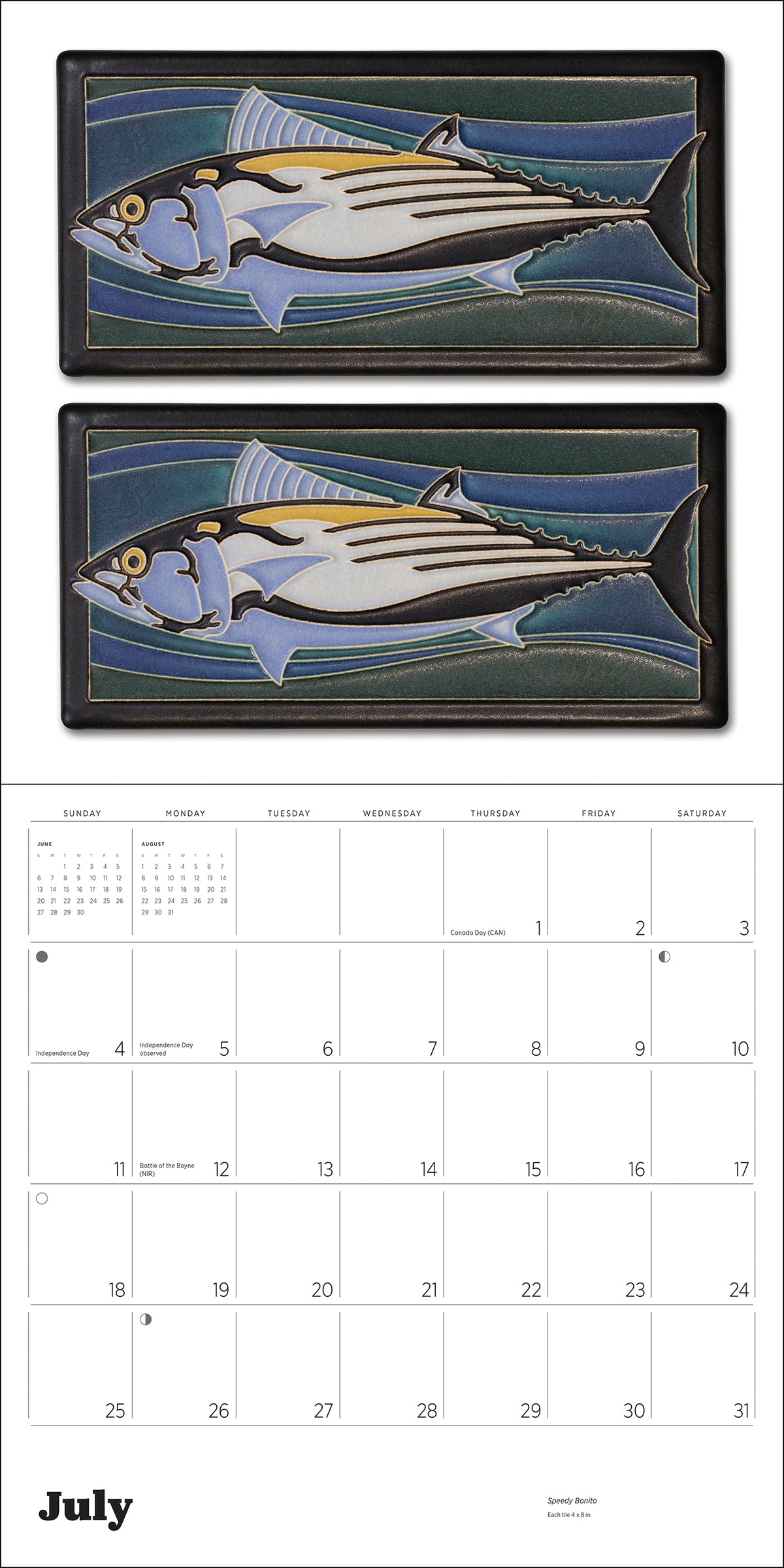 Arts & Crafts Tiles: Made by Motawi Tileworks 2027 Wall Calendar_Interior_5