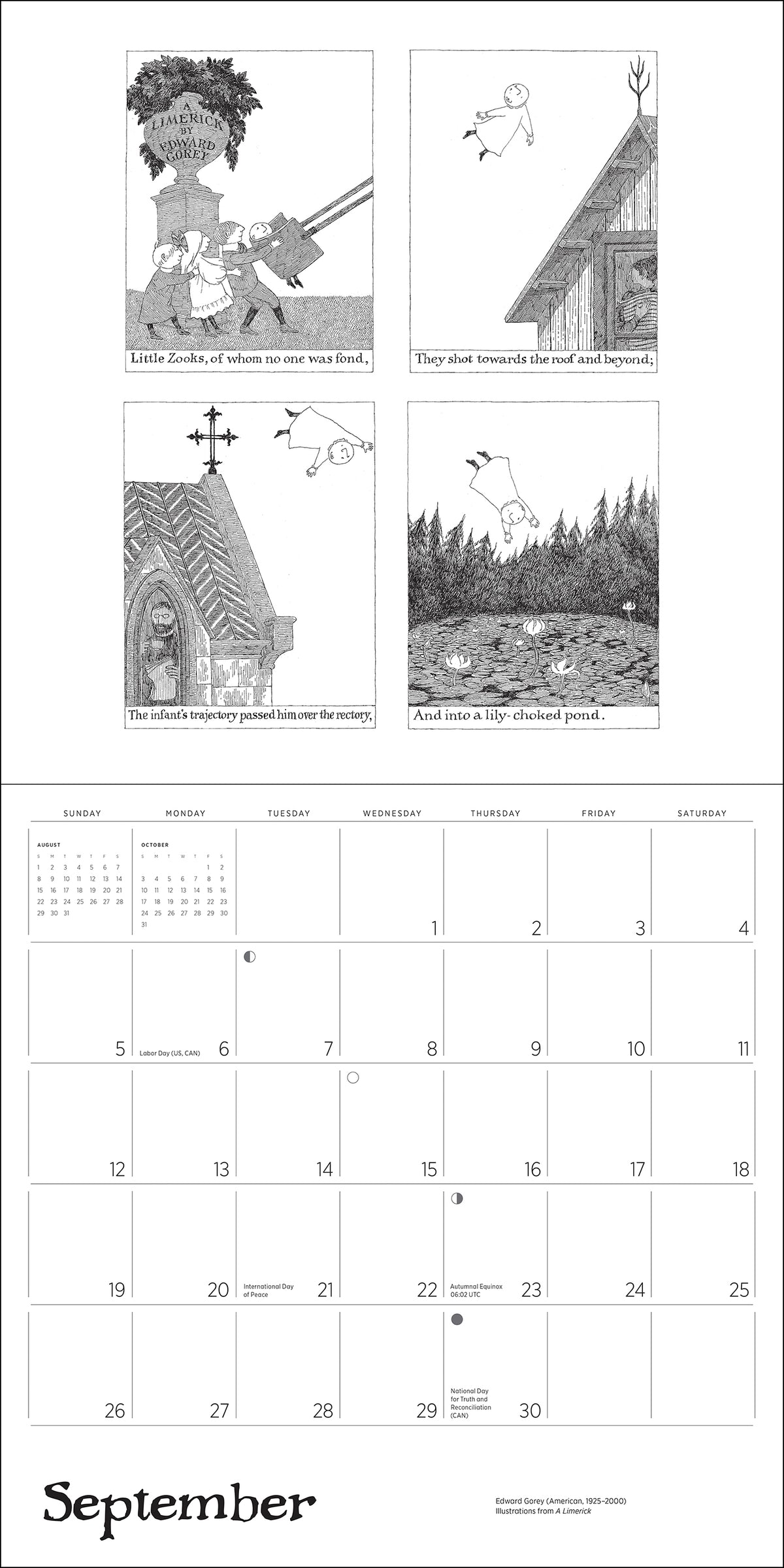 Edward Gorey 2027 Wall Calendar_Interior_2