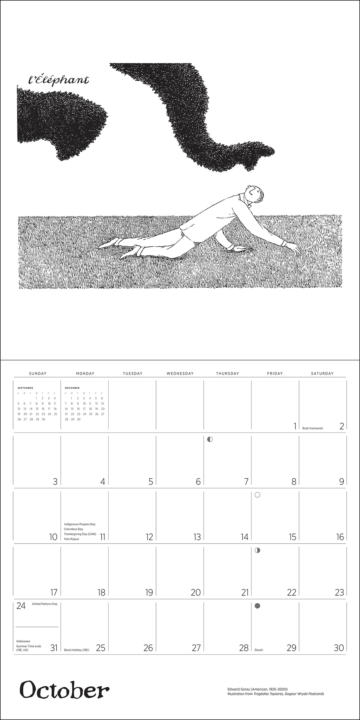 Edward Gorey 2027 Wall Calendar_Interior_3