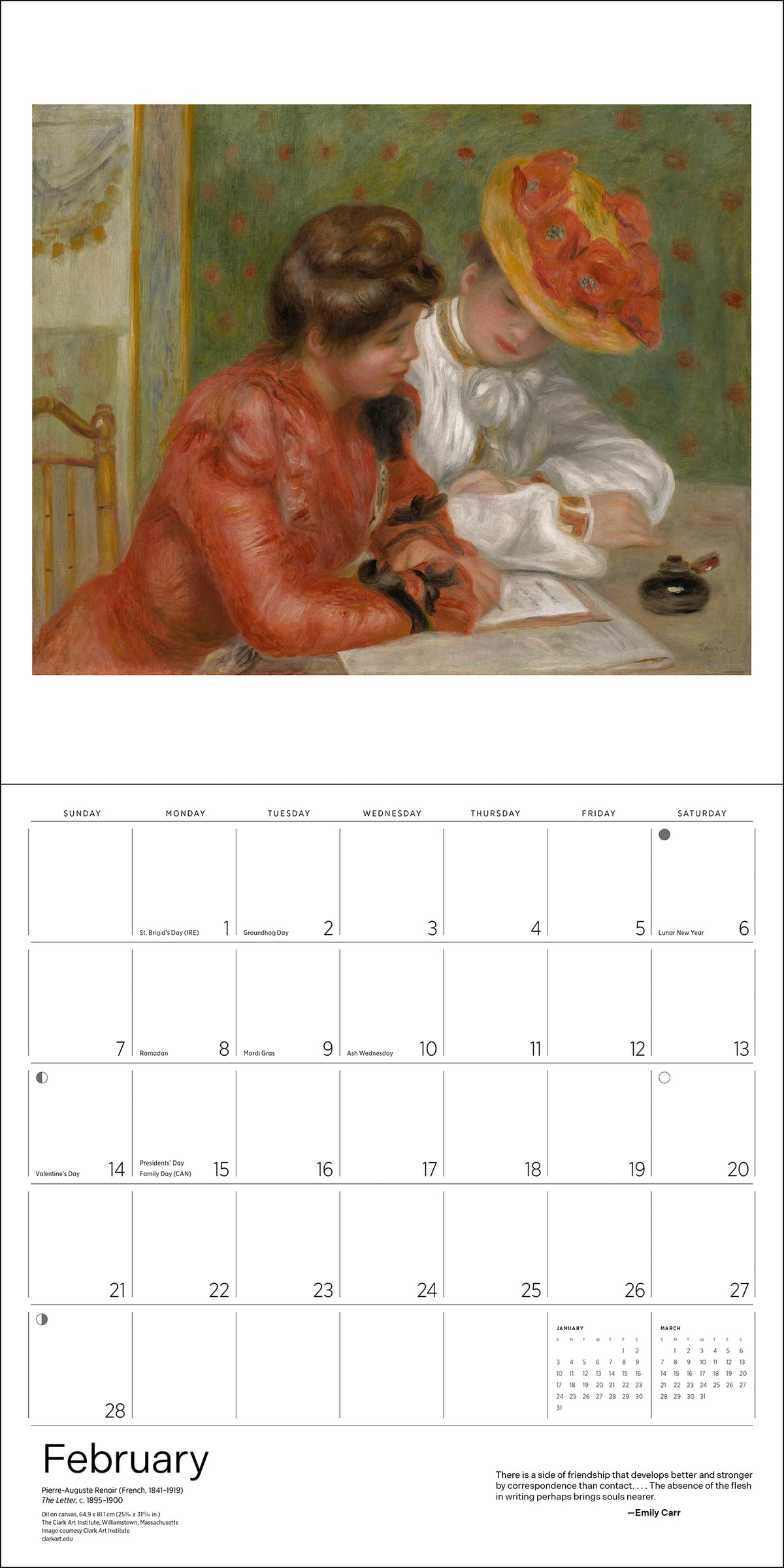 The Reading Woman 2027 Wall Calendar_Interior_2