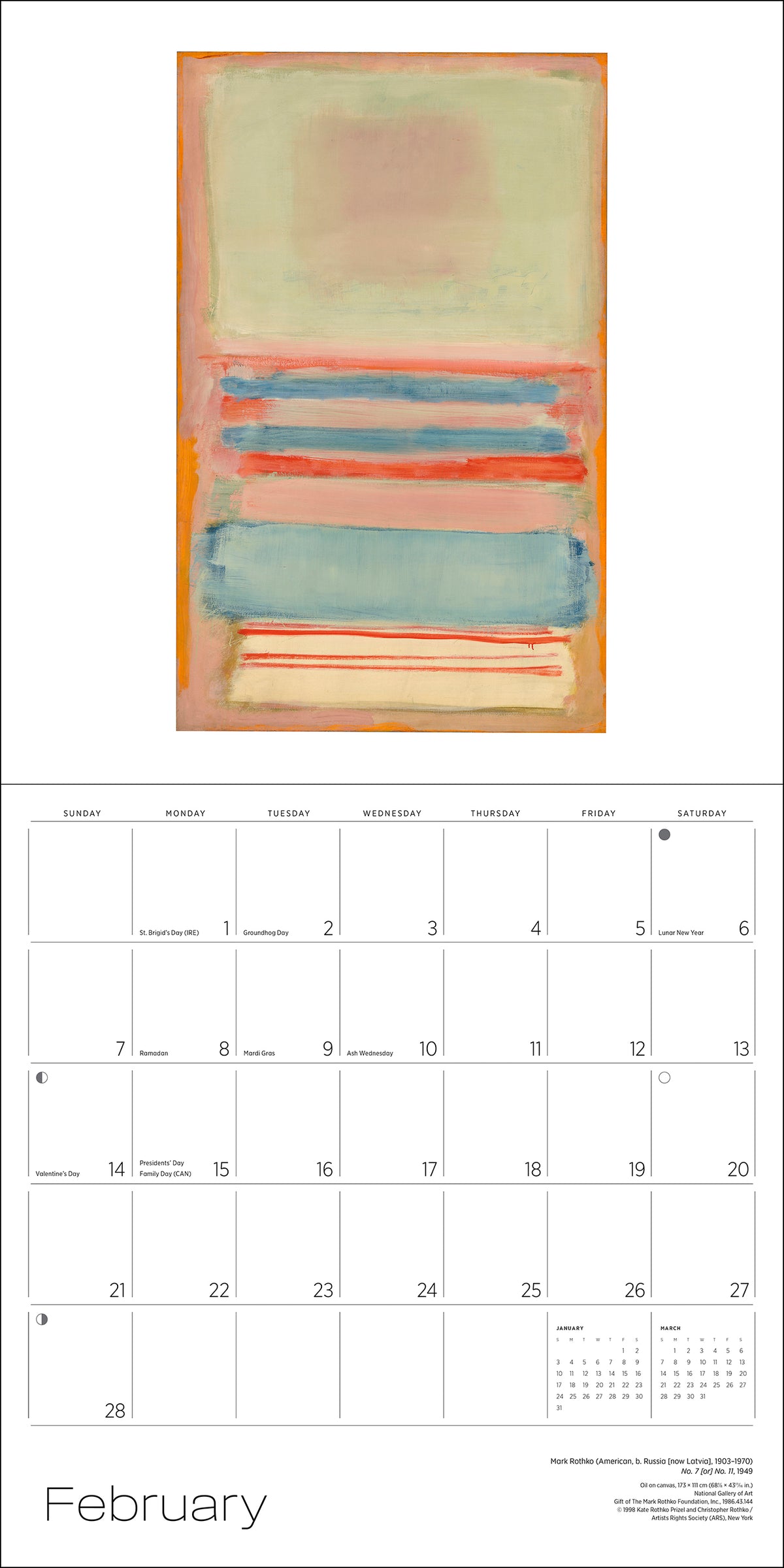 Rothko 2027 Wall Calendar_Interior_2
