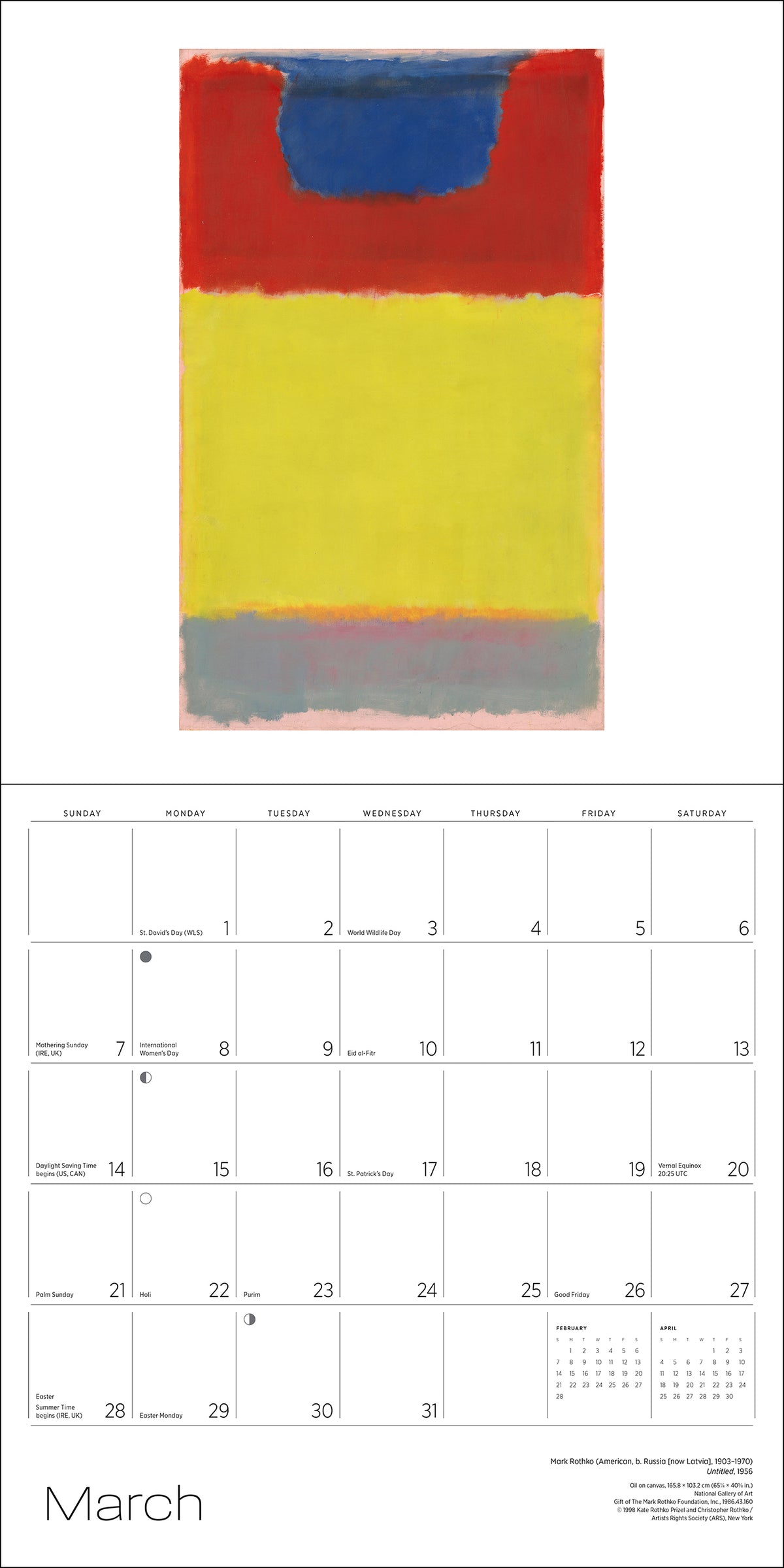 Rothko 2027 Wall Calendar_Interior_3