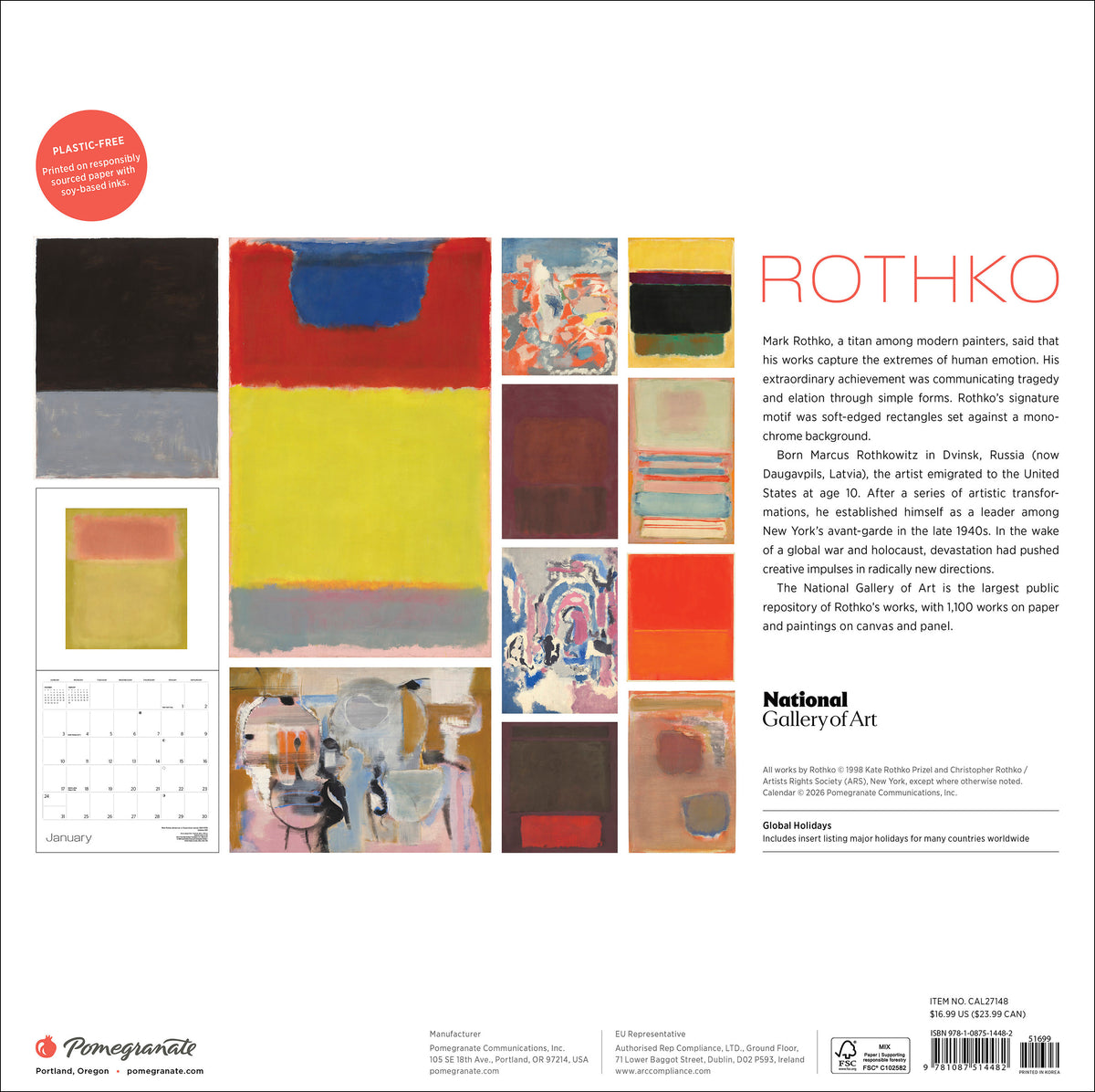 Rothko 2027 Wall Calendar_Back_Multipiece