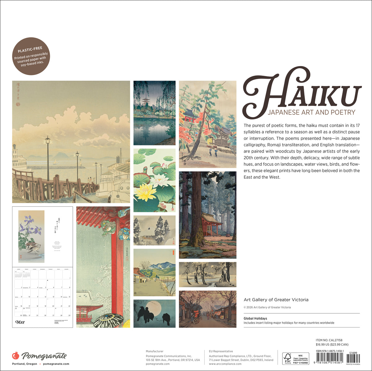 Haiku: Japanese Art and Poetry 2027 Wall Calendar_Back_Multipiece