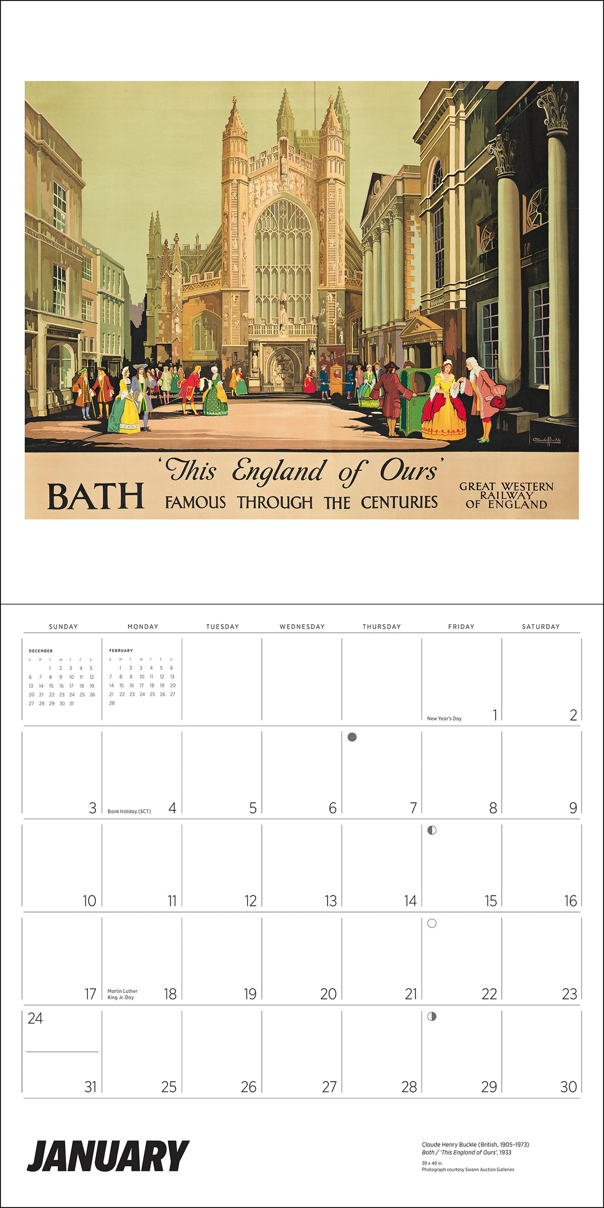England by Rail: Vintage Travel Posters 2027 Wall Calendar_Interior_5
