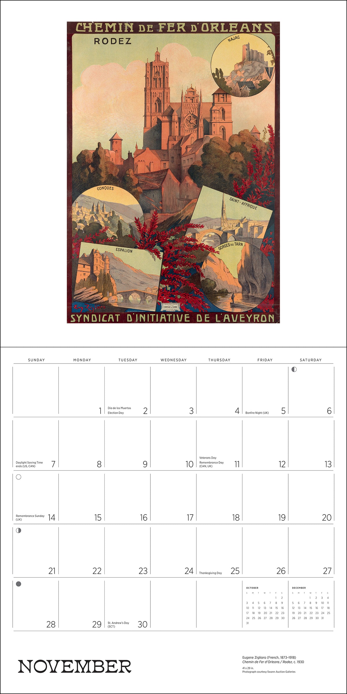 France: Vintage Travel Posters 2027 Wall Calendar_Interior_4