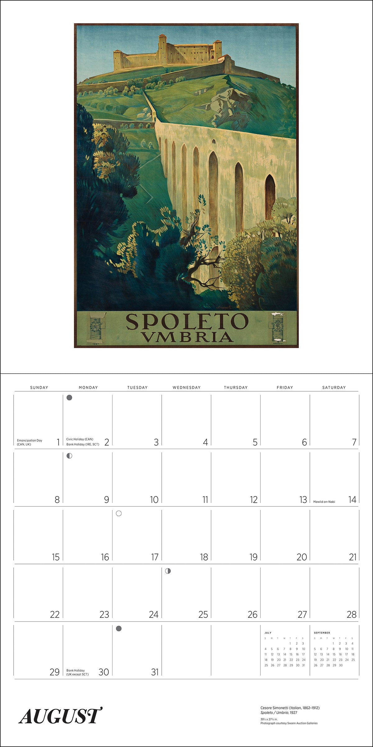 Italy: Vintage Travel Posters 2027 Wall Calendar_Interior_3