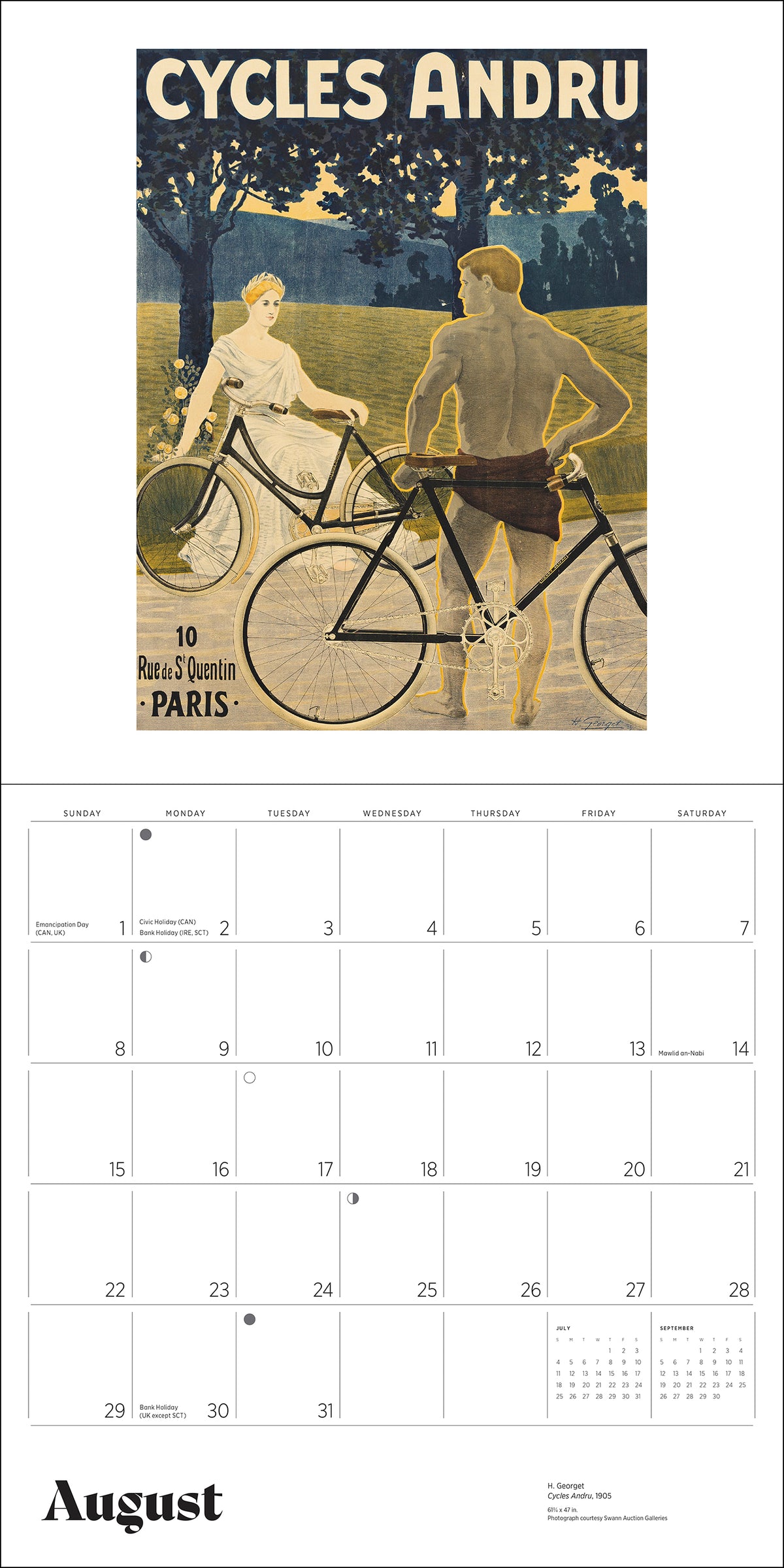 Bicycles: Vintage Posters 2027 Wall Calendar_Interior_1