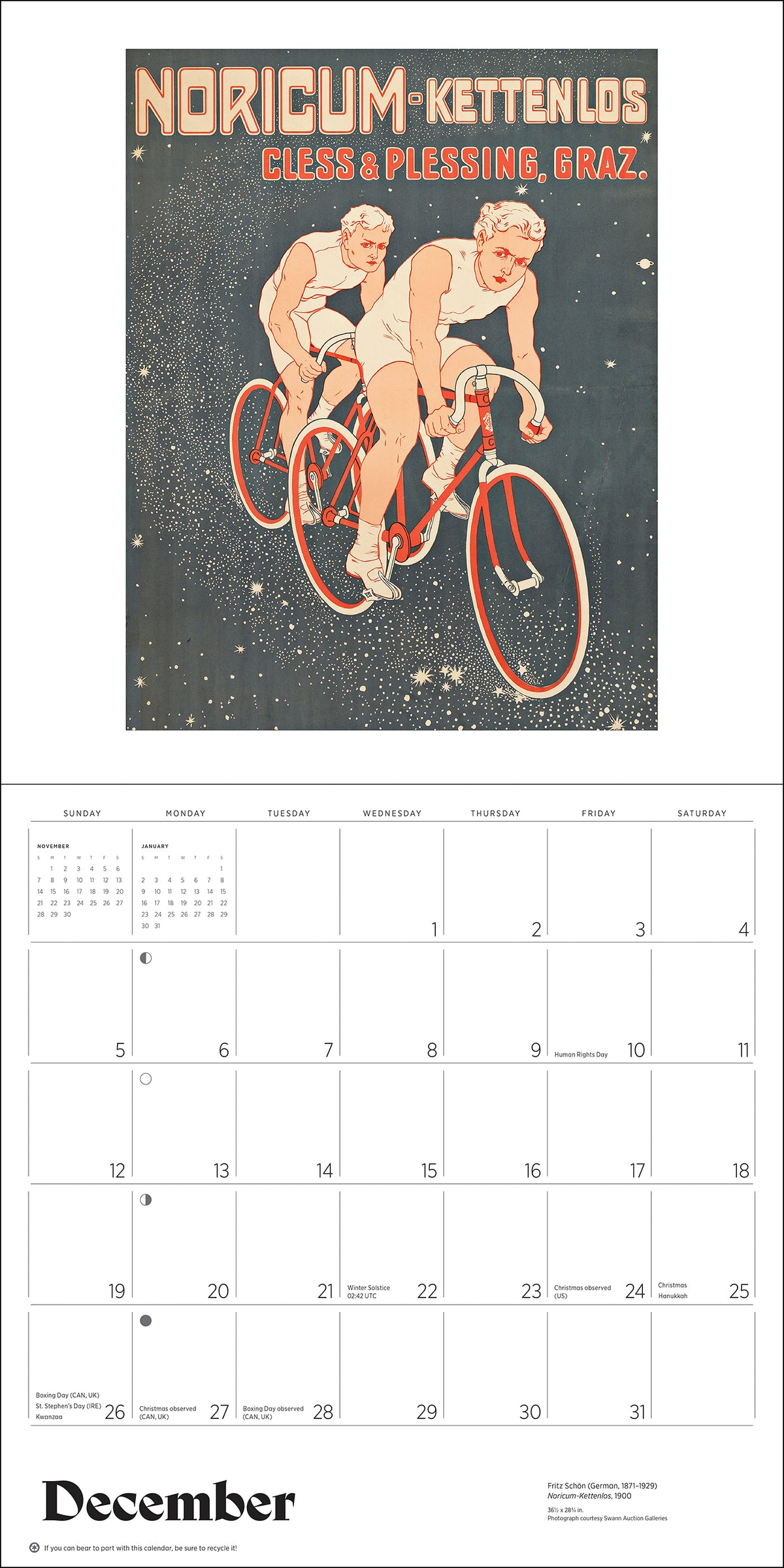 Bicycles: Vintage Posters 2027 Wall Calendar_Interior_5