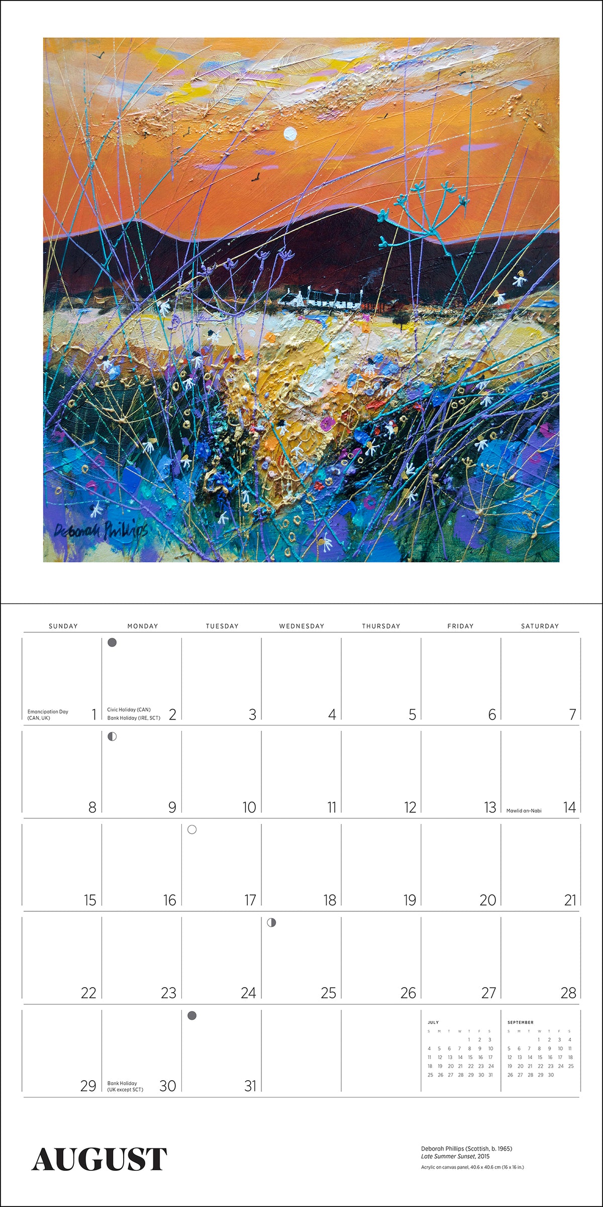 Scotland: The Art of Deborah Phillips 2027 Wall Calendar_Interior_1