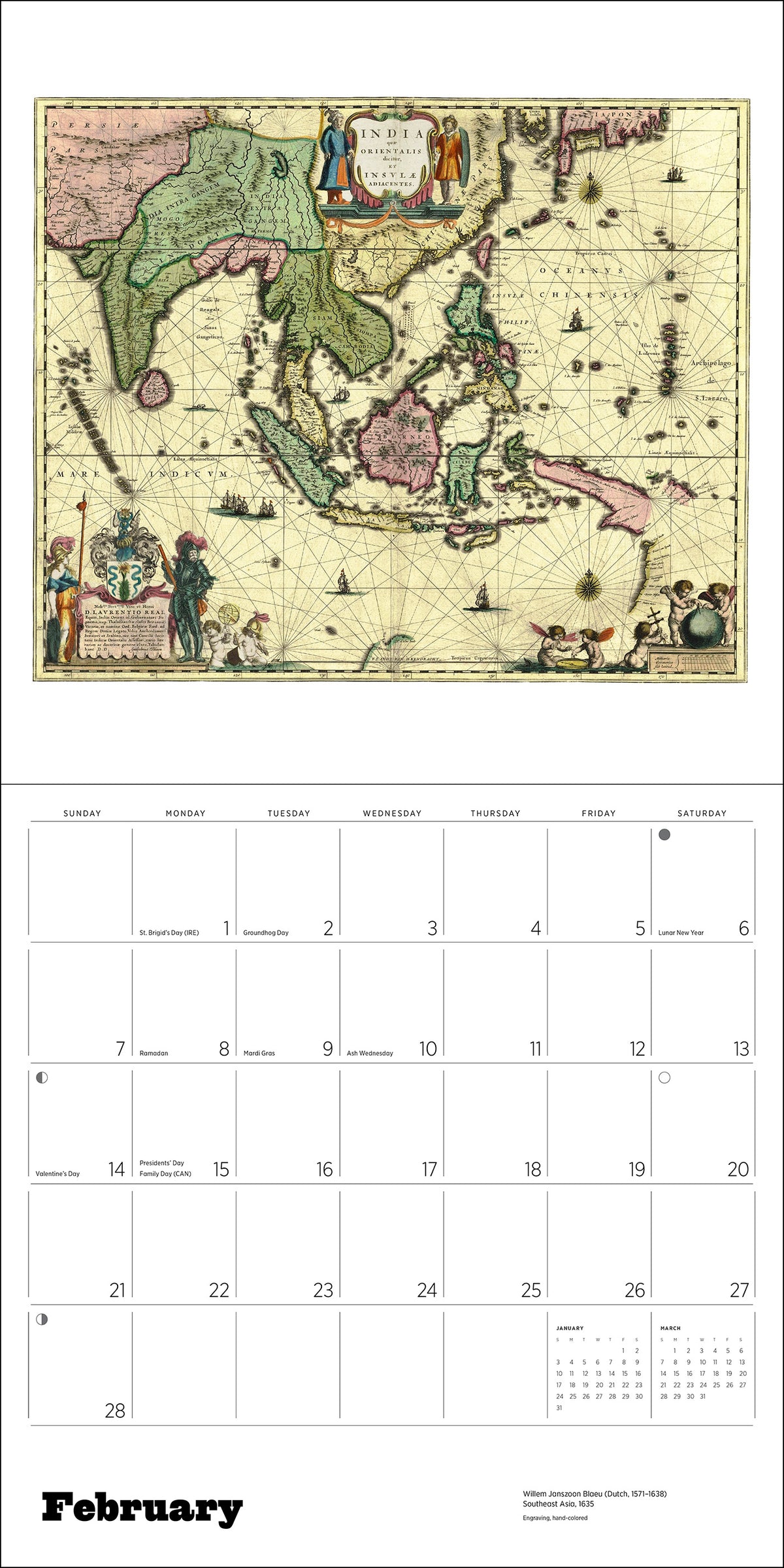 Antique Maps 2027 Wall Calendar_Interior_2