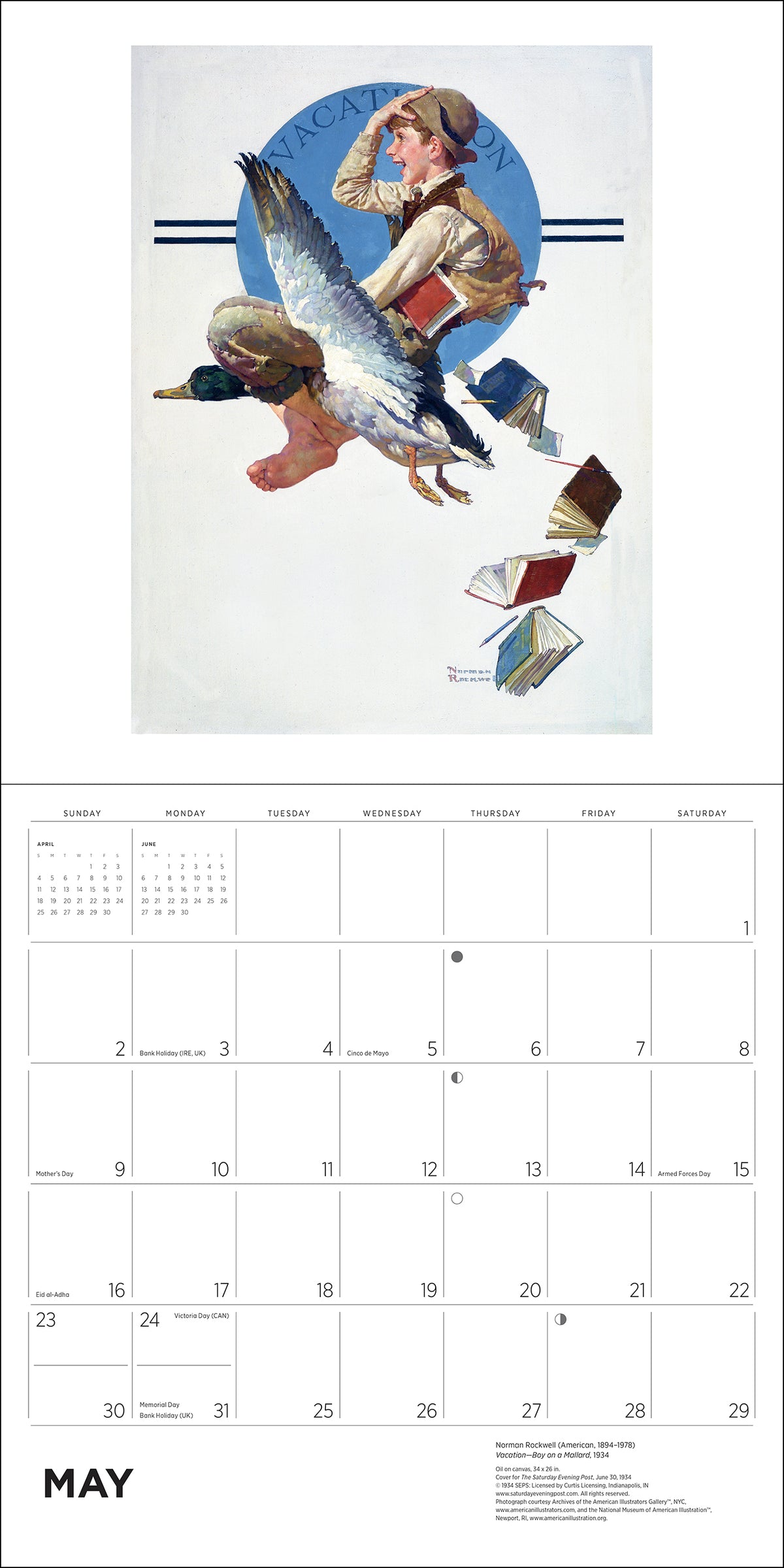 Norman Rockwell: The Saturday Evening Post 2027 Wall Calendar_Interior_3