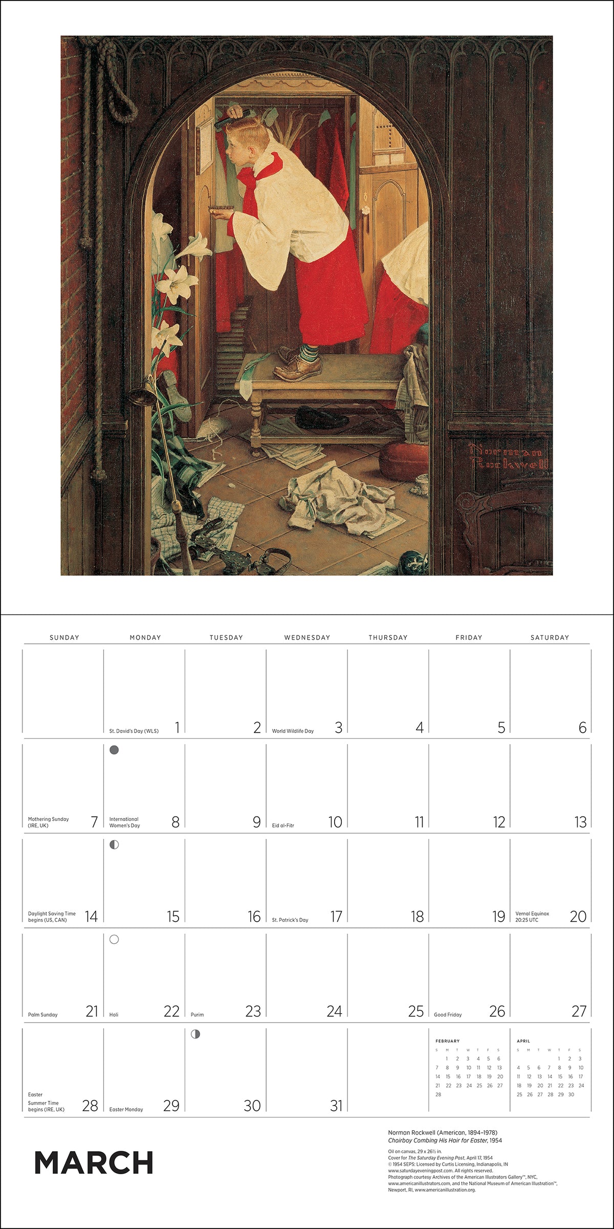 Norman Rockwell: The Saturday Evening Post 2027 Wall Calendar_Interior_5